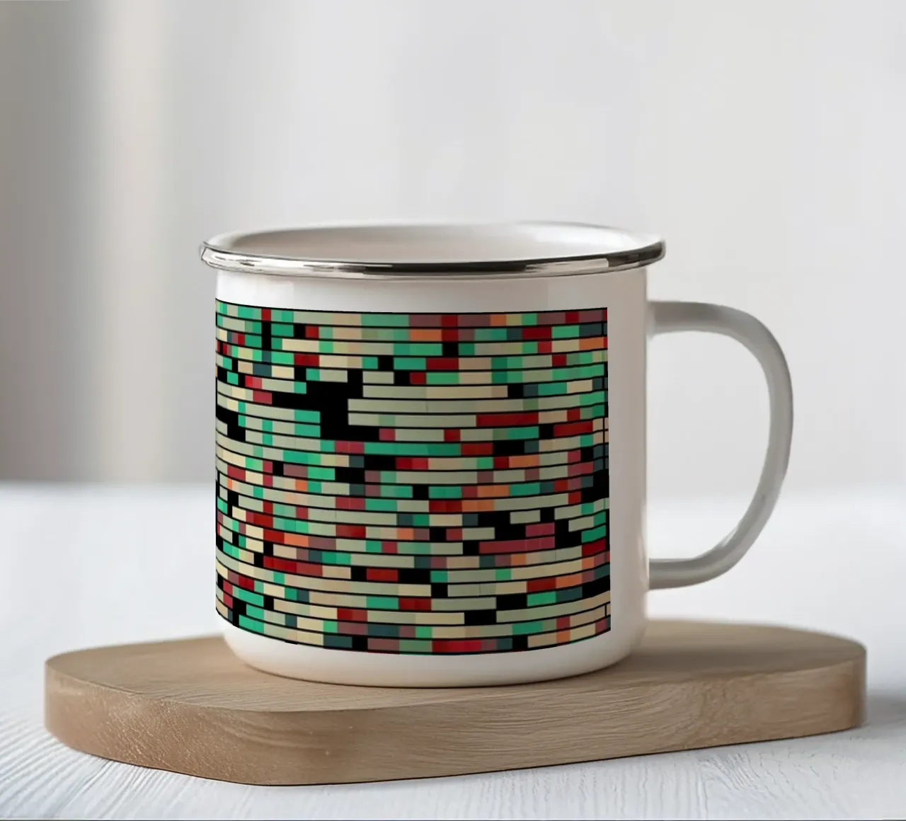 Pixelmania VIII tazza in smalto da Metron