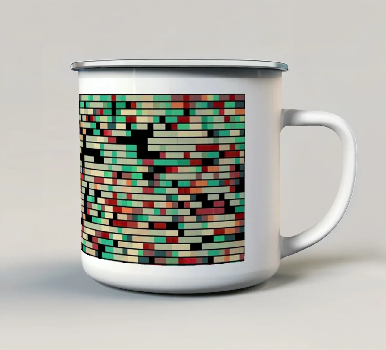 Pixelmania VIII tazza in smalto da Metron
