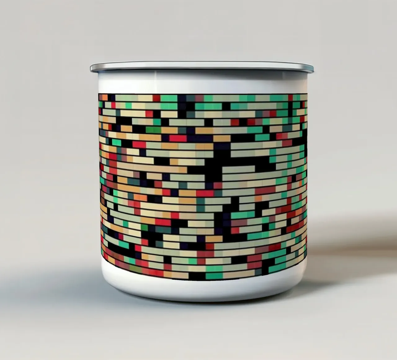Pixelmania VIII tazza in smalto da Metron