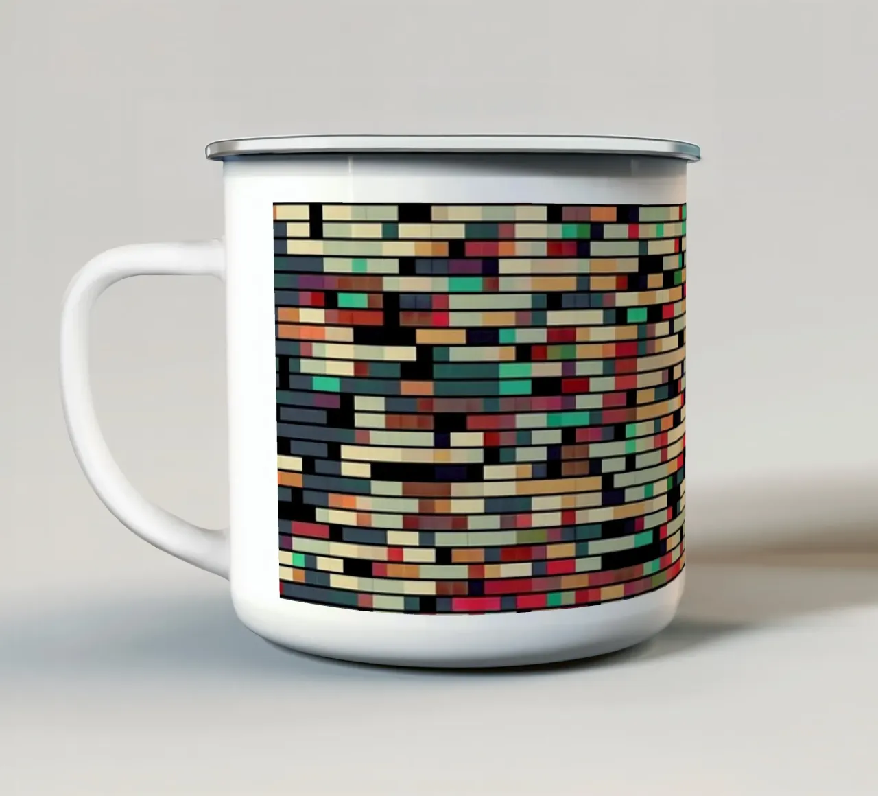 Pixelmania VIII tazza in smalto da Metron