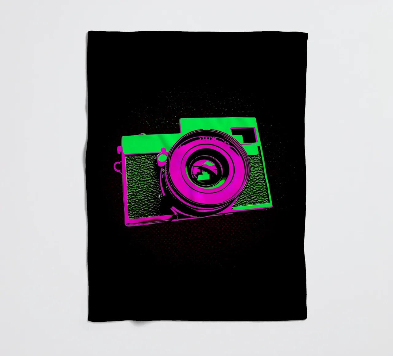 Camera - Pop Art fleece blanket by ColorCrash Gallery