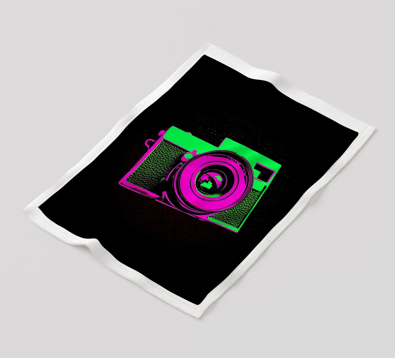 Camera - Pop Art fleece blanket by ColorCrash Gallery