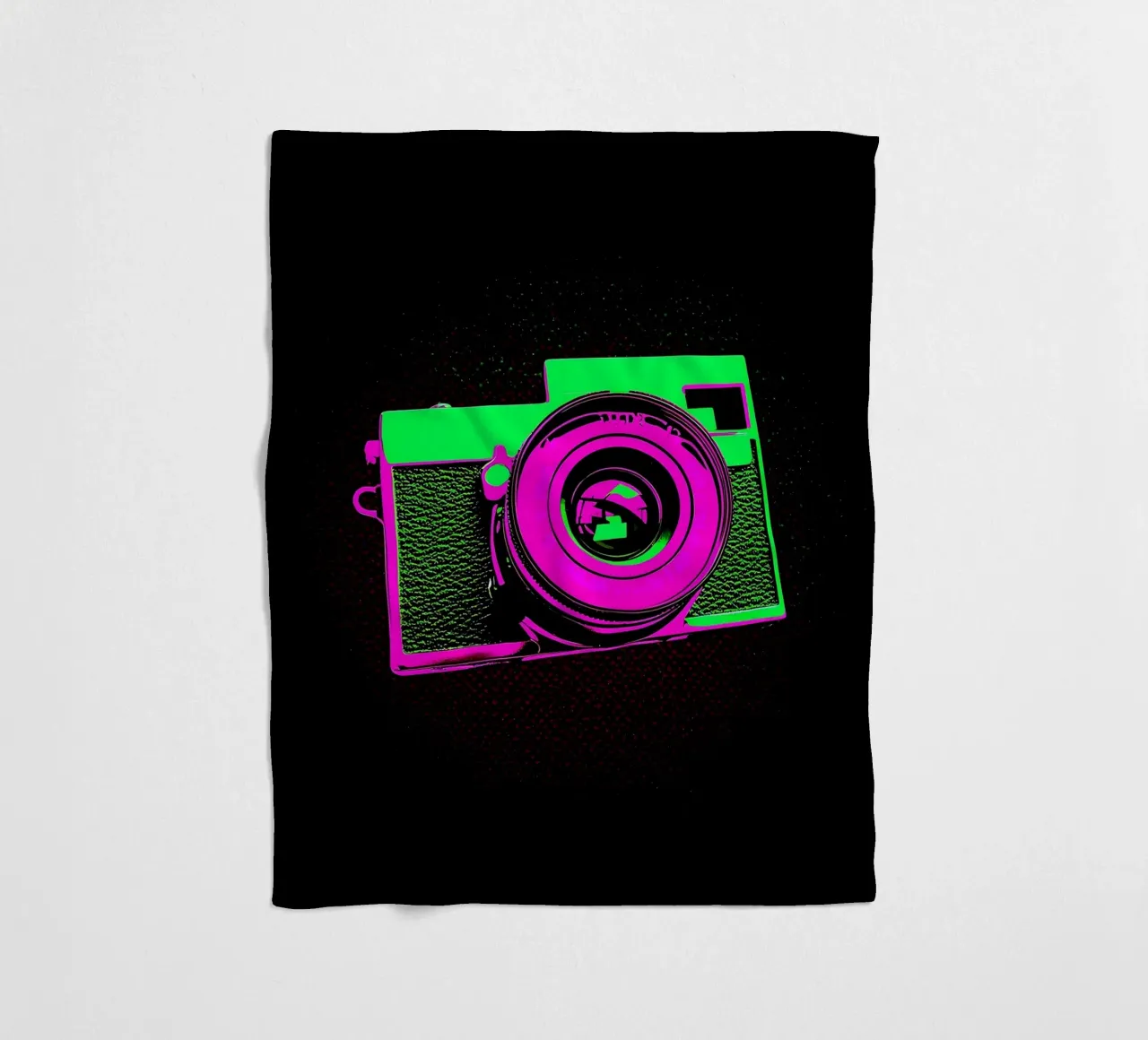 Camera - Pop Art fleece blanket by ColorCrash Gallery