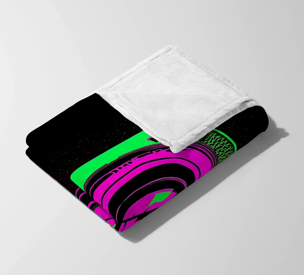 Camera - Pop Art fleece blanket by ColorCrash Gallery