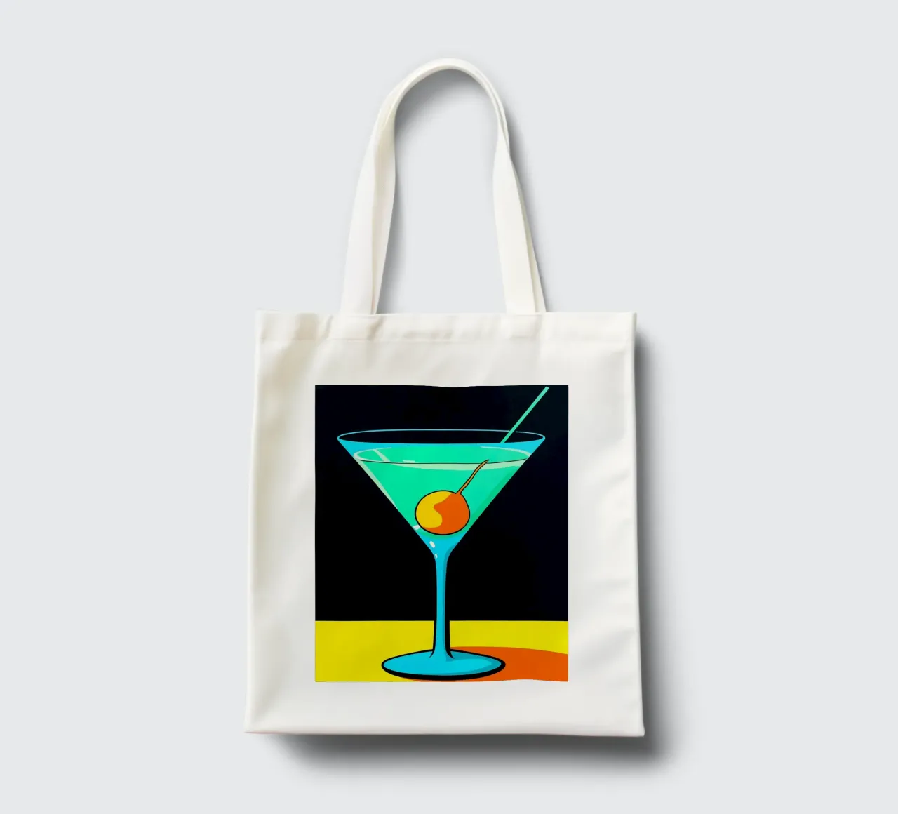 Martini - Pop Art borsa in juta da ColorCrash Gallery