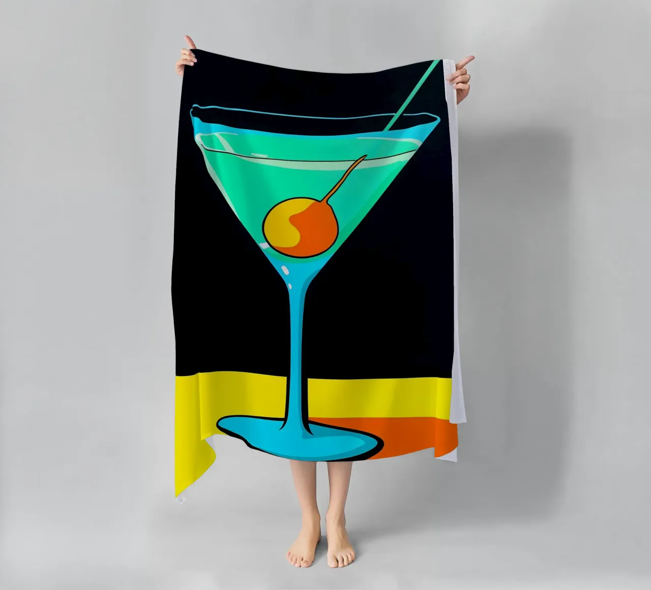 Martini - Pop Art telo mare da ColorCrash Gallery
