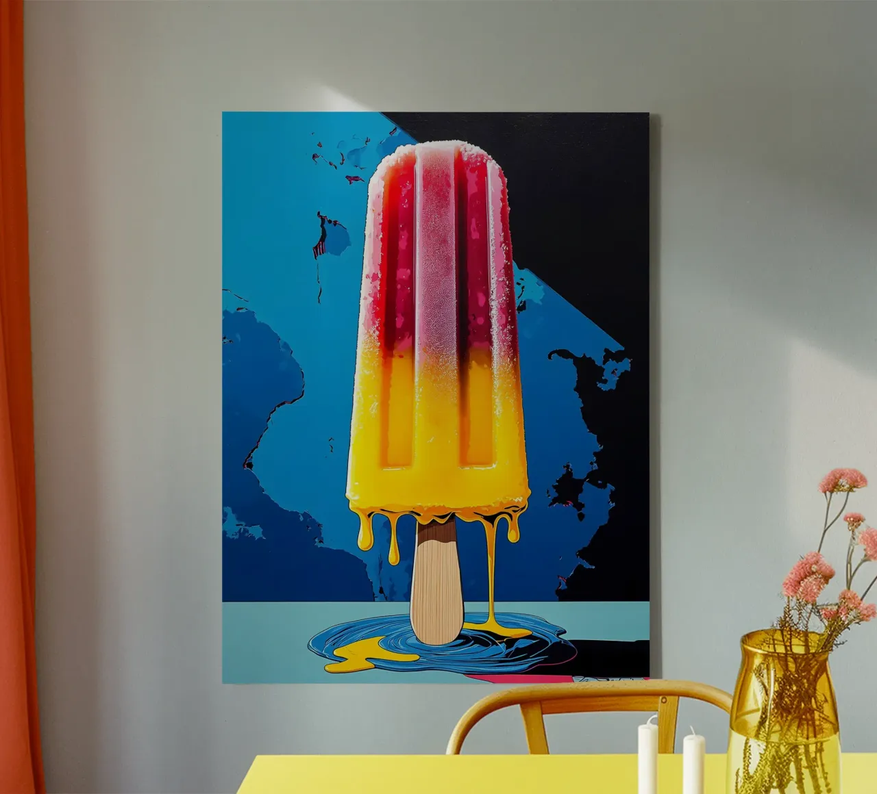 Popsicle - Pop Art tela con Cornice a cassetta da ColorCrash Gallery