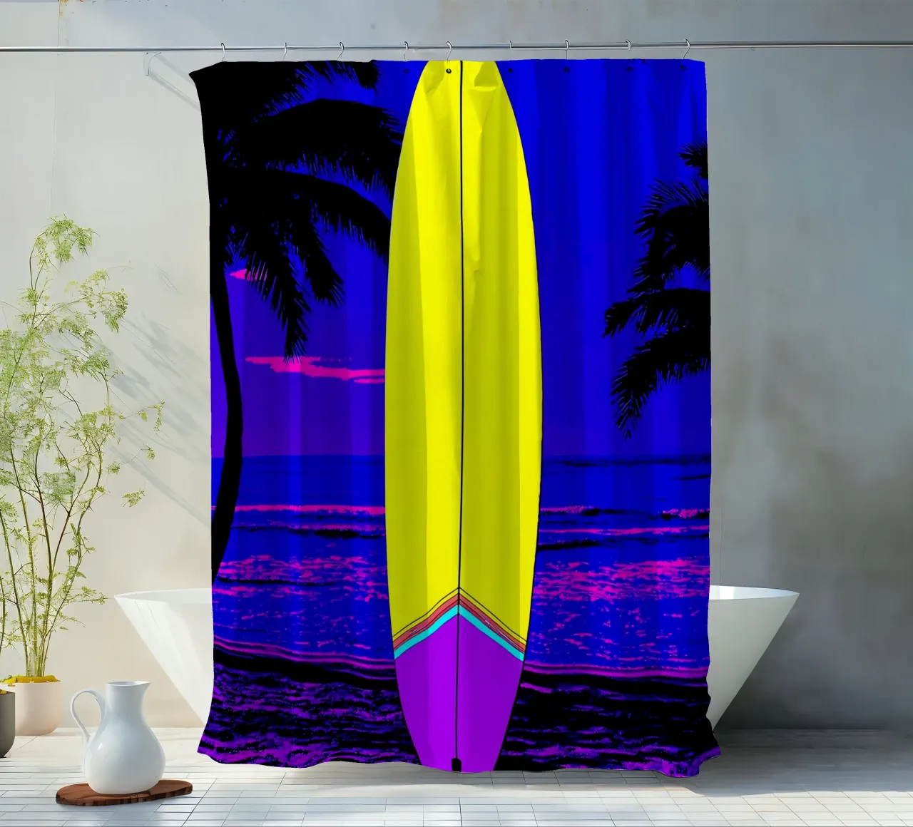 Tavola da surf - Pop Art tenda da doccia da ColorCrash Gallery