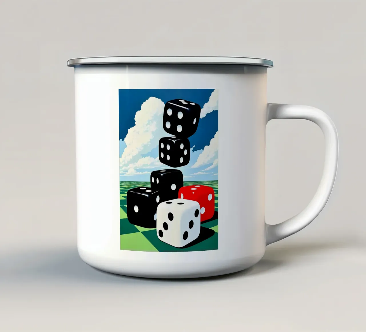 Dadi - Pop Art tazza in smalto da ColorCrash Gallery