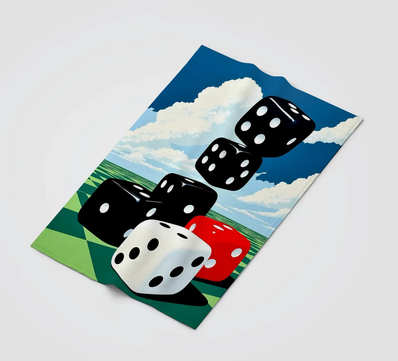 Dice - Pop Art fleece blanket by ColorCrash Gallery