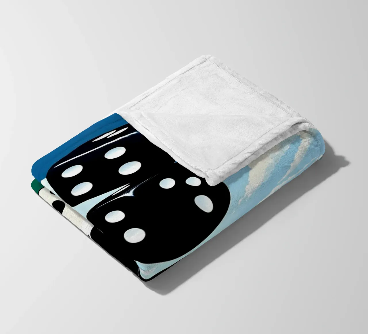 Dice - Pop Art fleece blanket by ColorCrash Gallery