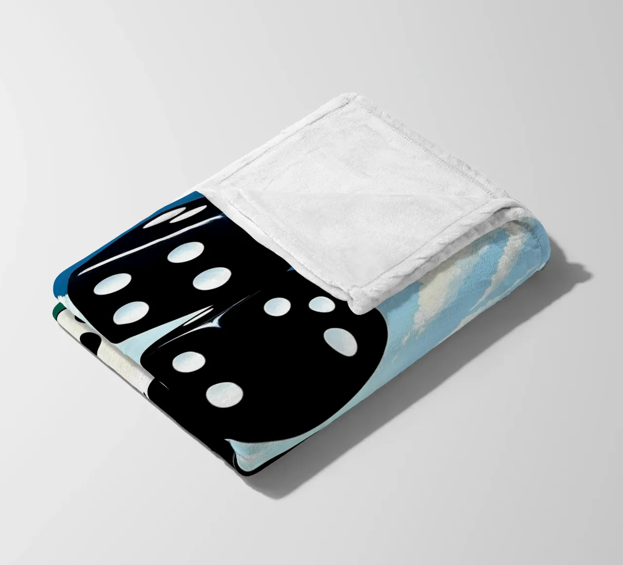 Dice - Pop Art fleece blanket by ColorCrash Gallery