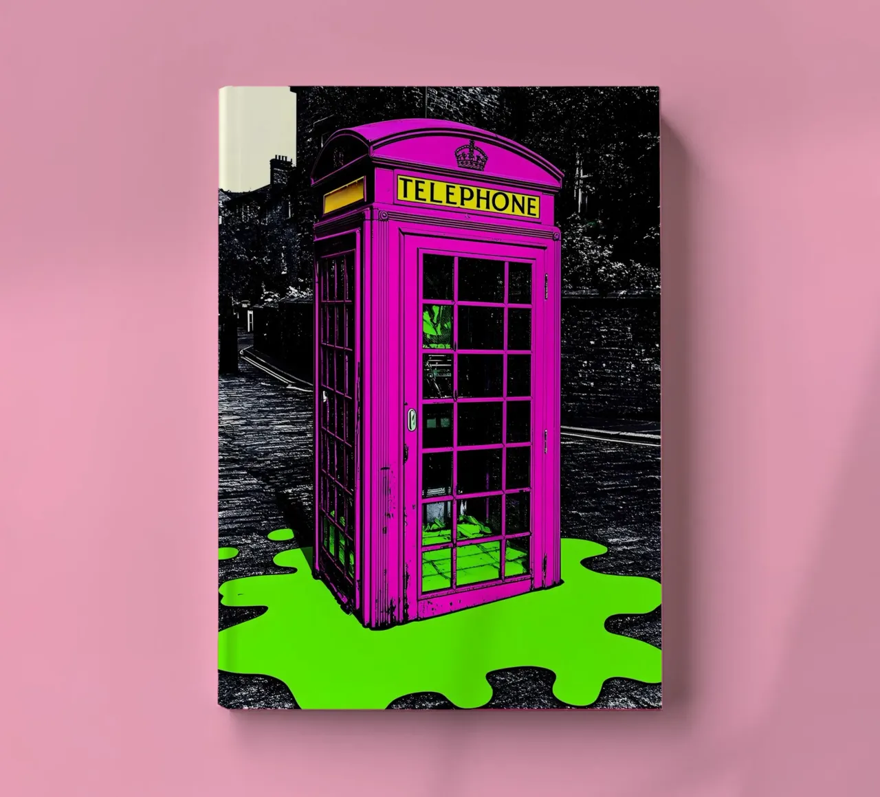 Telephone Booth- Pop Art notebook by ColorCrash Gallery
