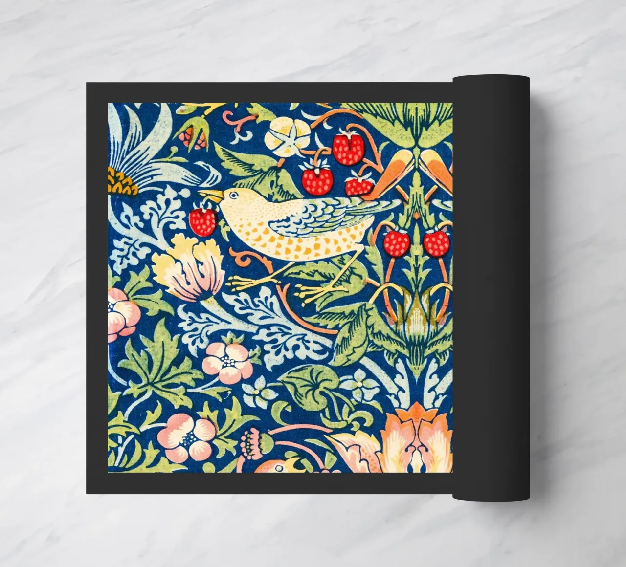 Birds and Florals vintage botanical pattern zerbino da Venus Art