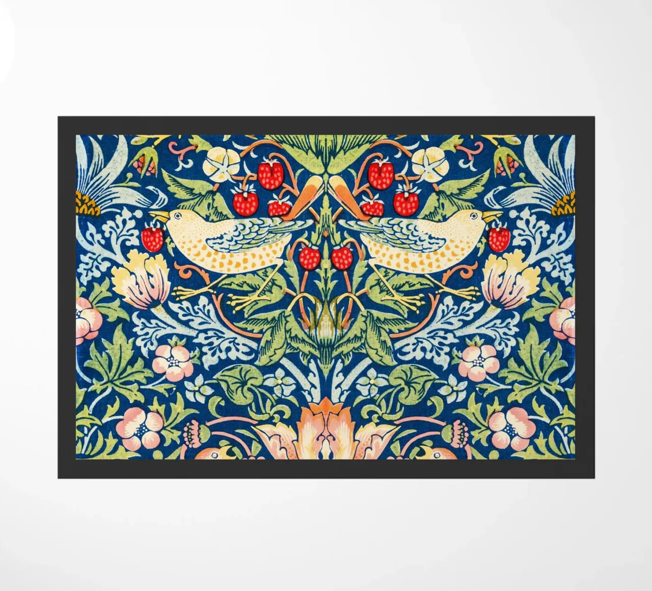 Birds and Florals vintage botanical pattern zerbino da Venus Art