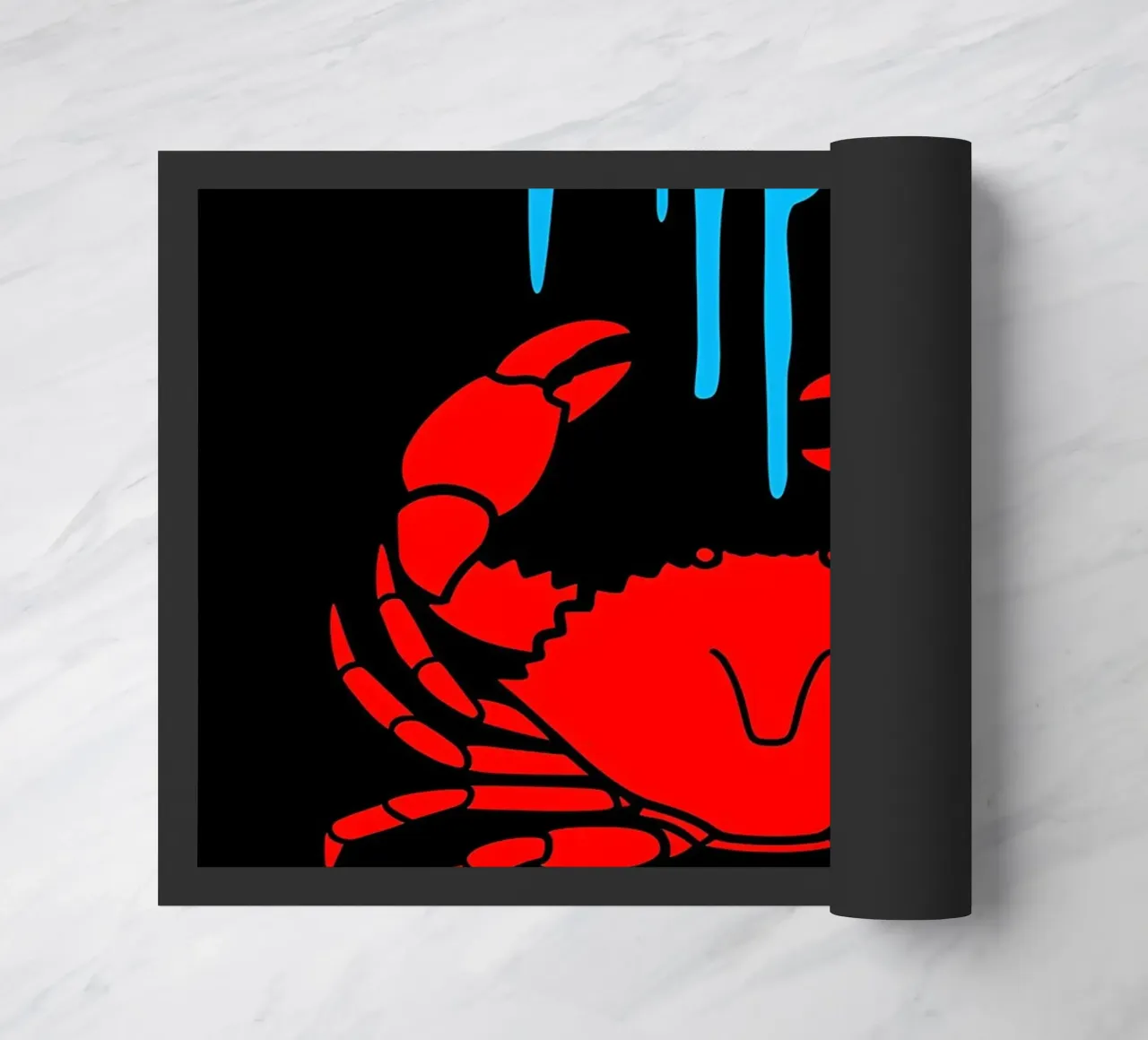 Il dripping dei granchi - Pop Art zerbino da ColorCrash Gallery