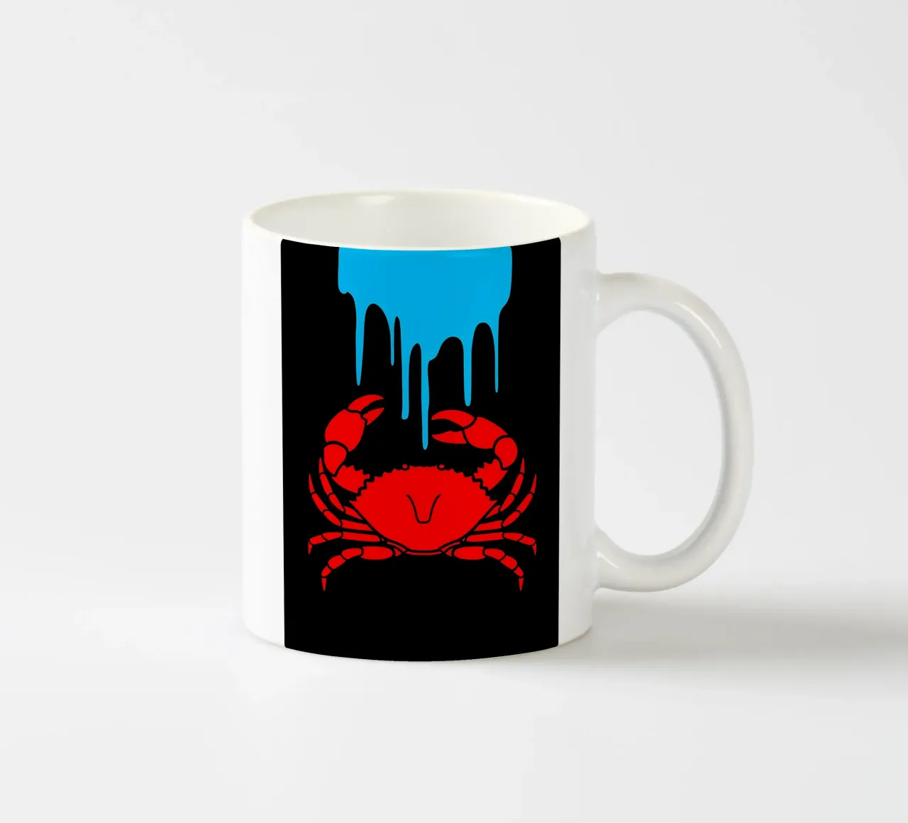 Il dripping dei granchi - Pop Art tazza in ceramica da ColorCrash Gallery