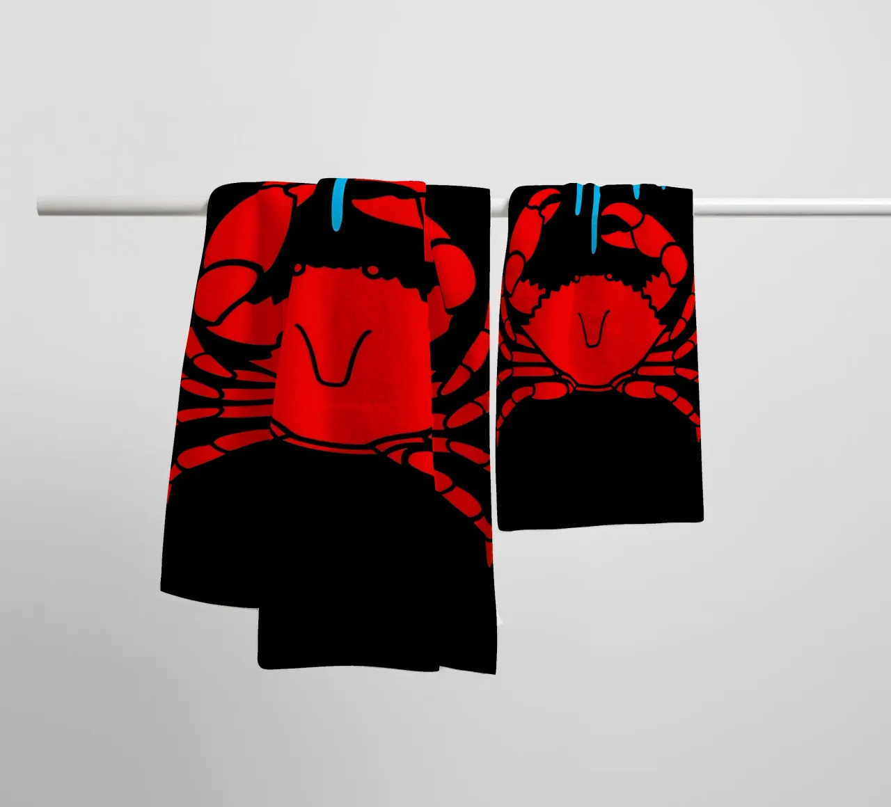 Crab Dripping- Pop Art serviette de bain de ColorCrash Gallery