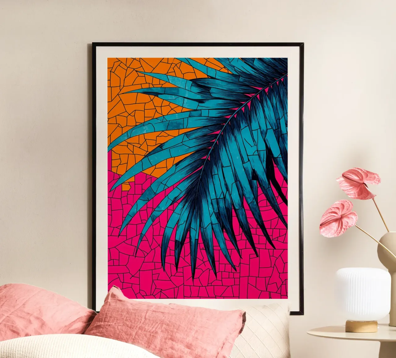 Foglia di palma - Pop Art poster da ColorCrash Gallery