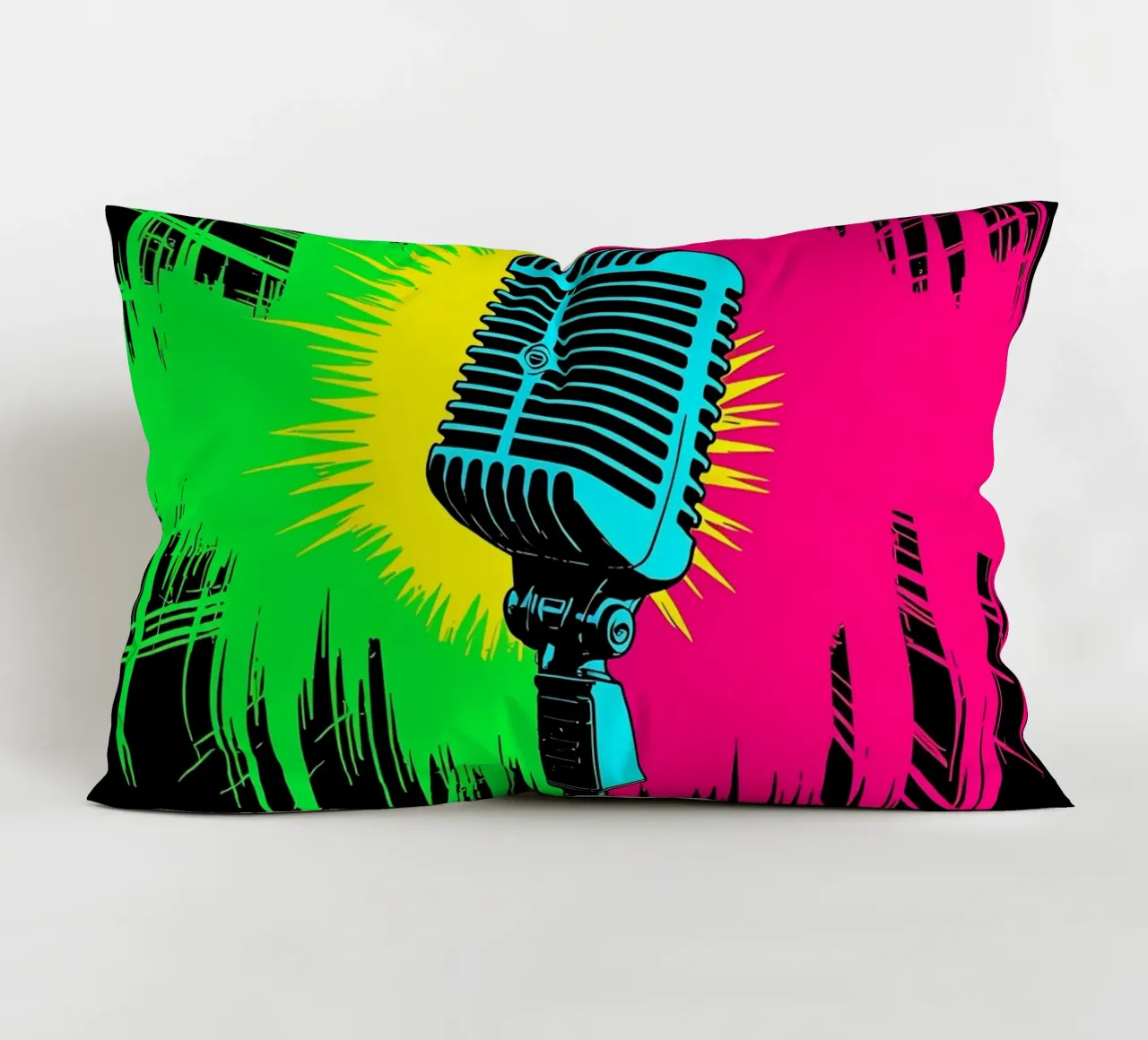 Microfono - Pop Art cuscino da ColorCrash Gallery