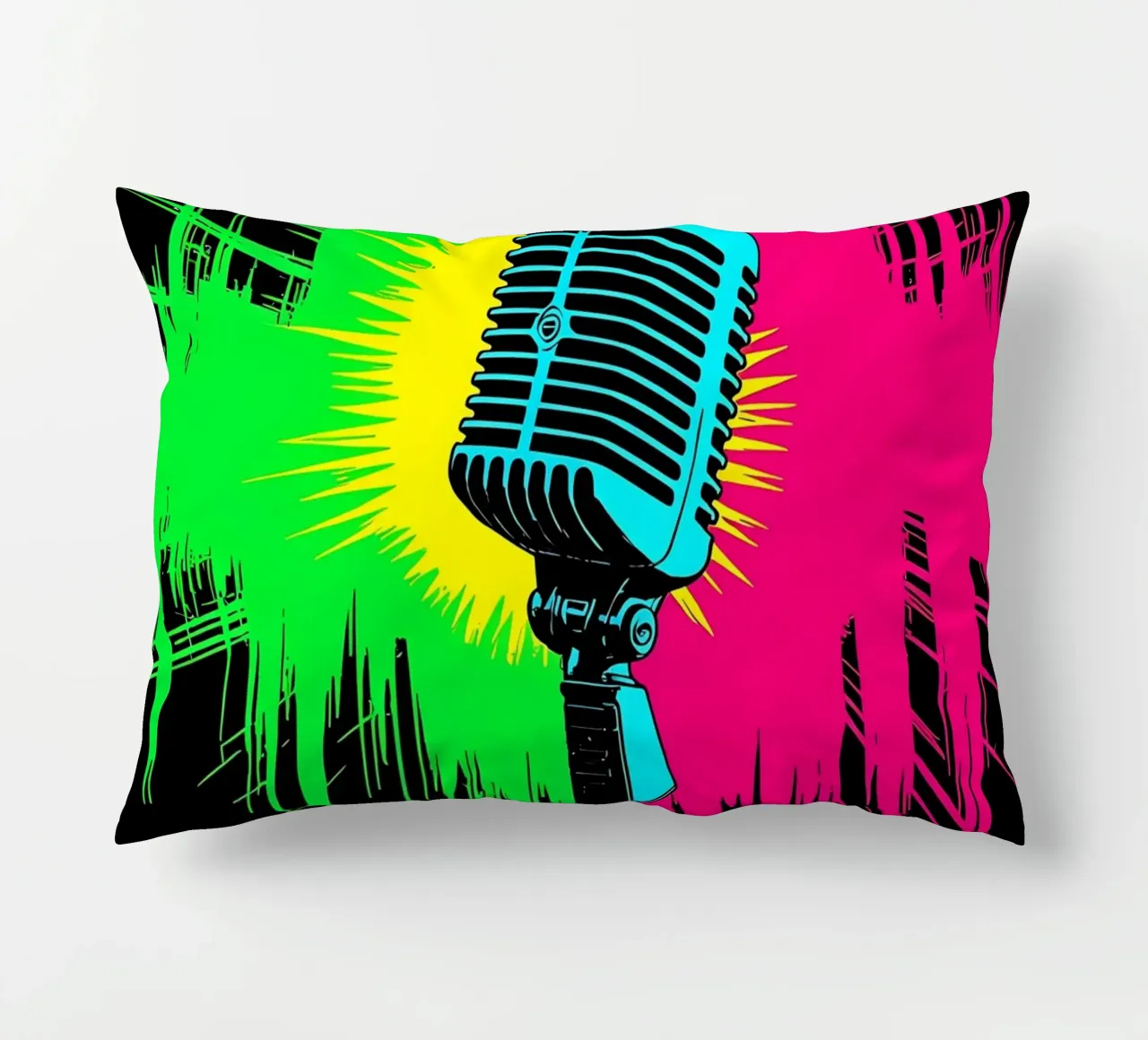 Microfono - Pop Art cuscino da ColorCrash Gallery