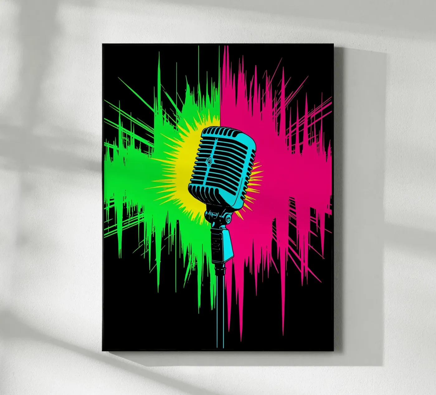 Microphone - Pop Art acrylic glass by ColorCrash Gallery