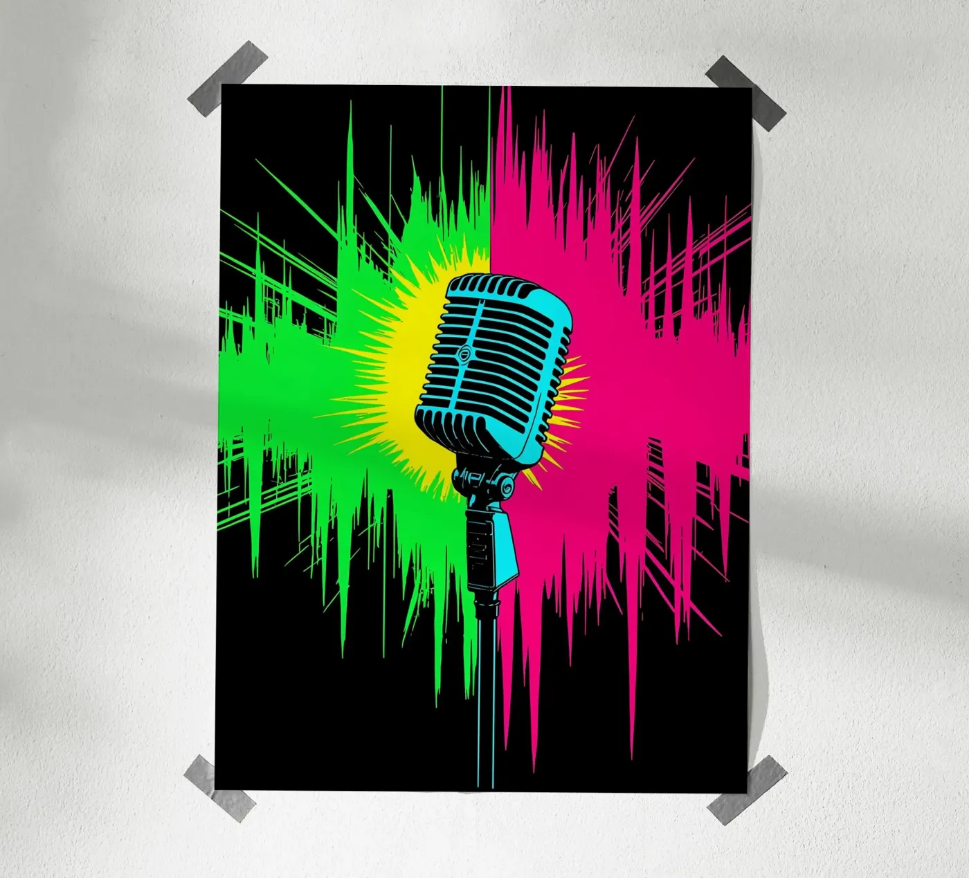 Microfono - Pop Art poster da ColorCrash Gallery