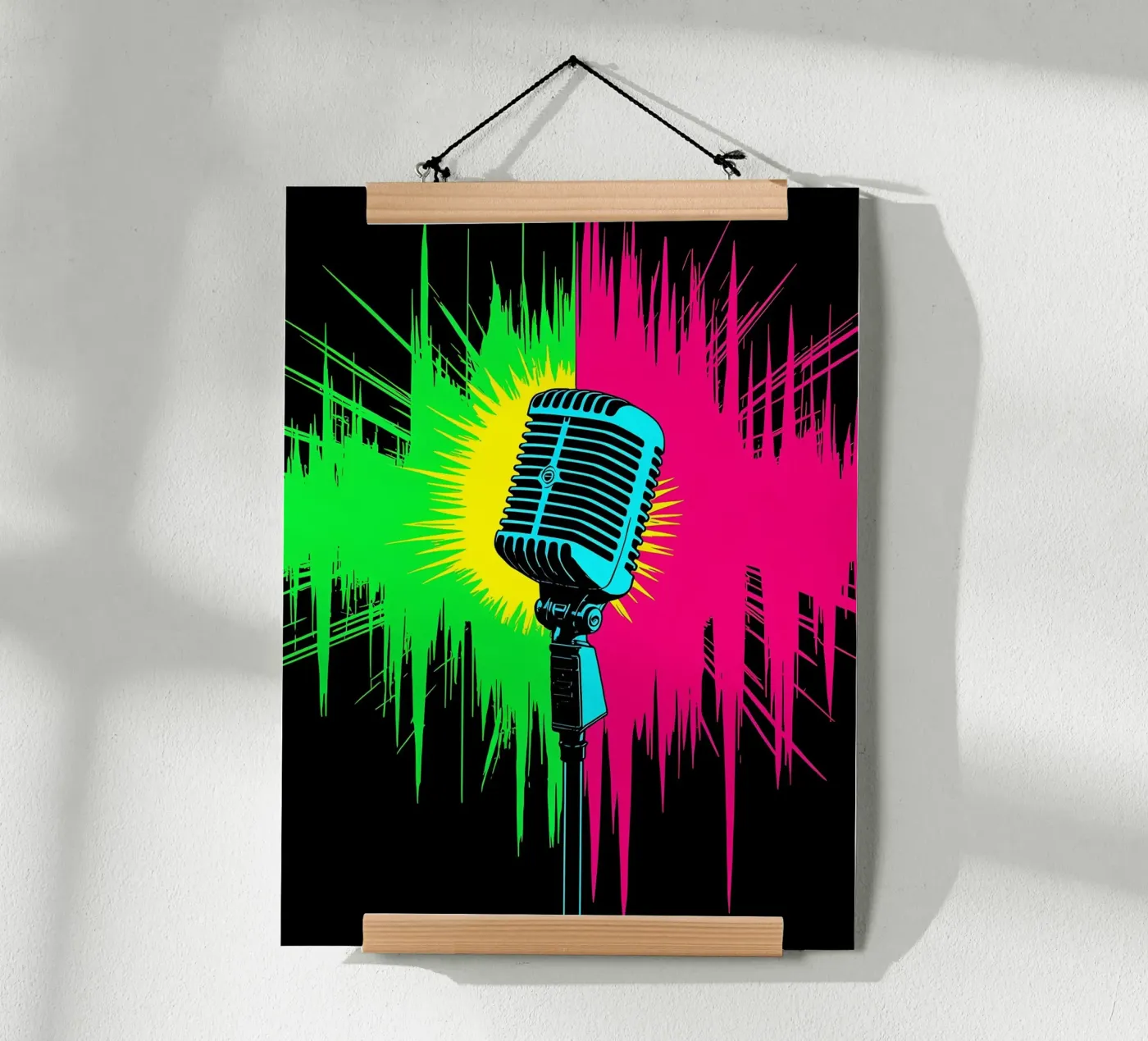 Microfono - Pop Art poster da ColorCrash Gallery