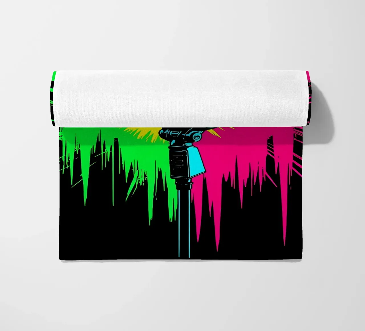 Microfono - Pop Art telo mare da ColorCrash Gallery