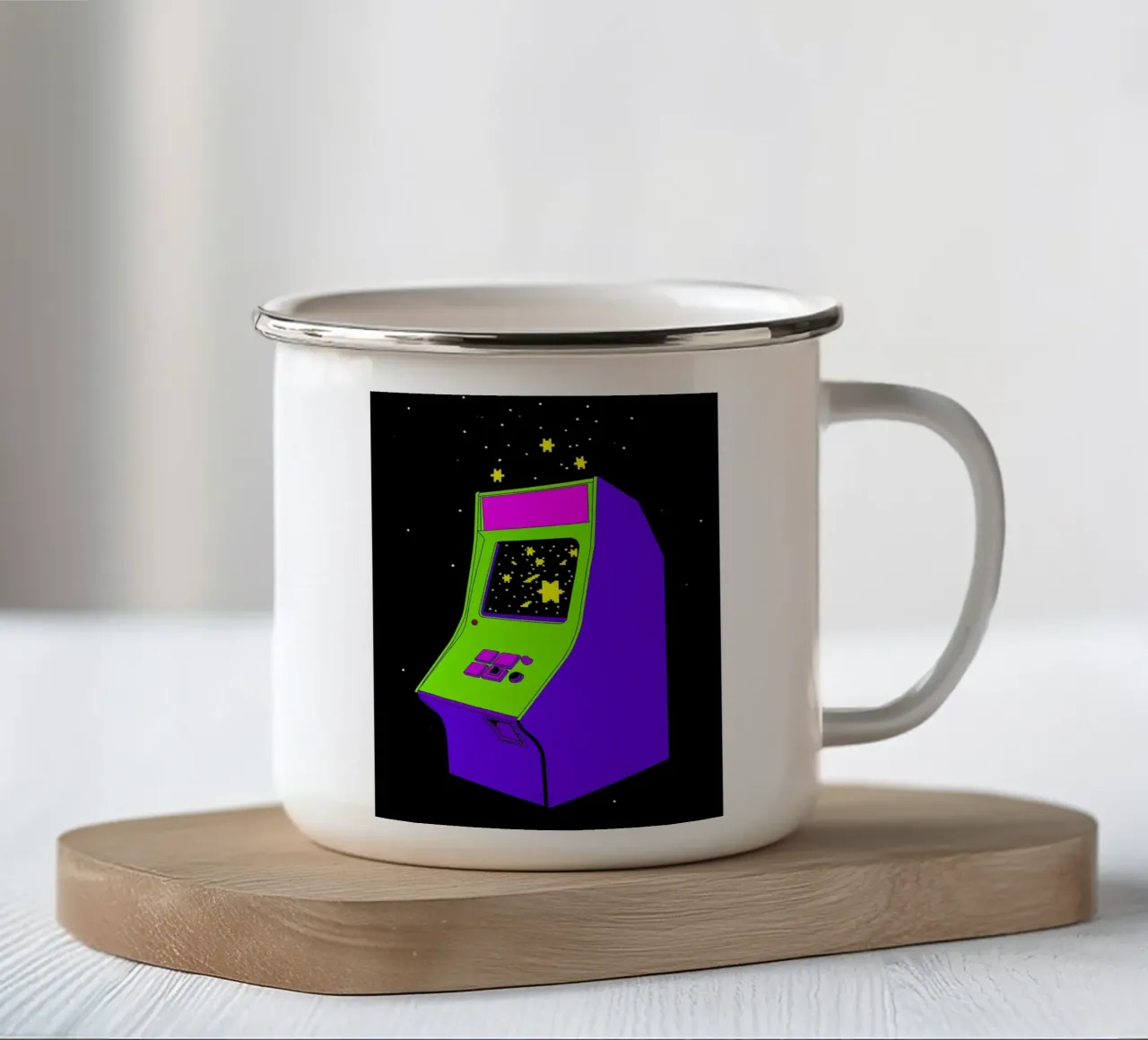 mobile arcade - Pop Art tazza in smalto da ColorCrash Gallery