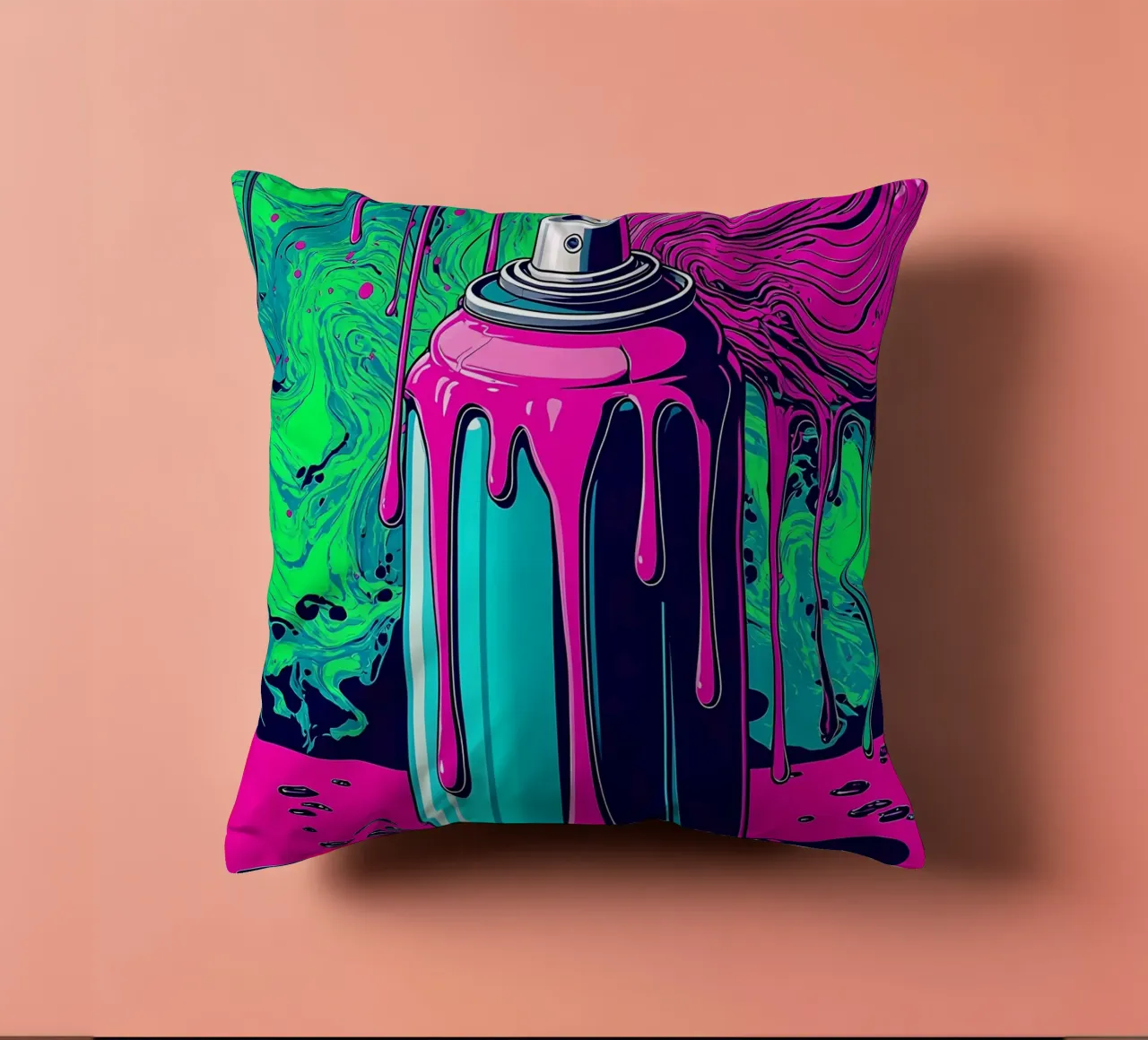 Sprühdose - Pop Art Kissen von ColorCrash Gallery