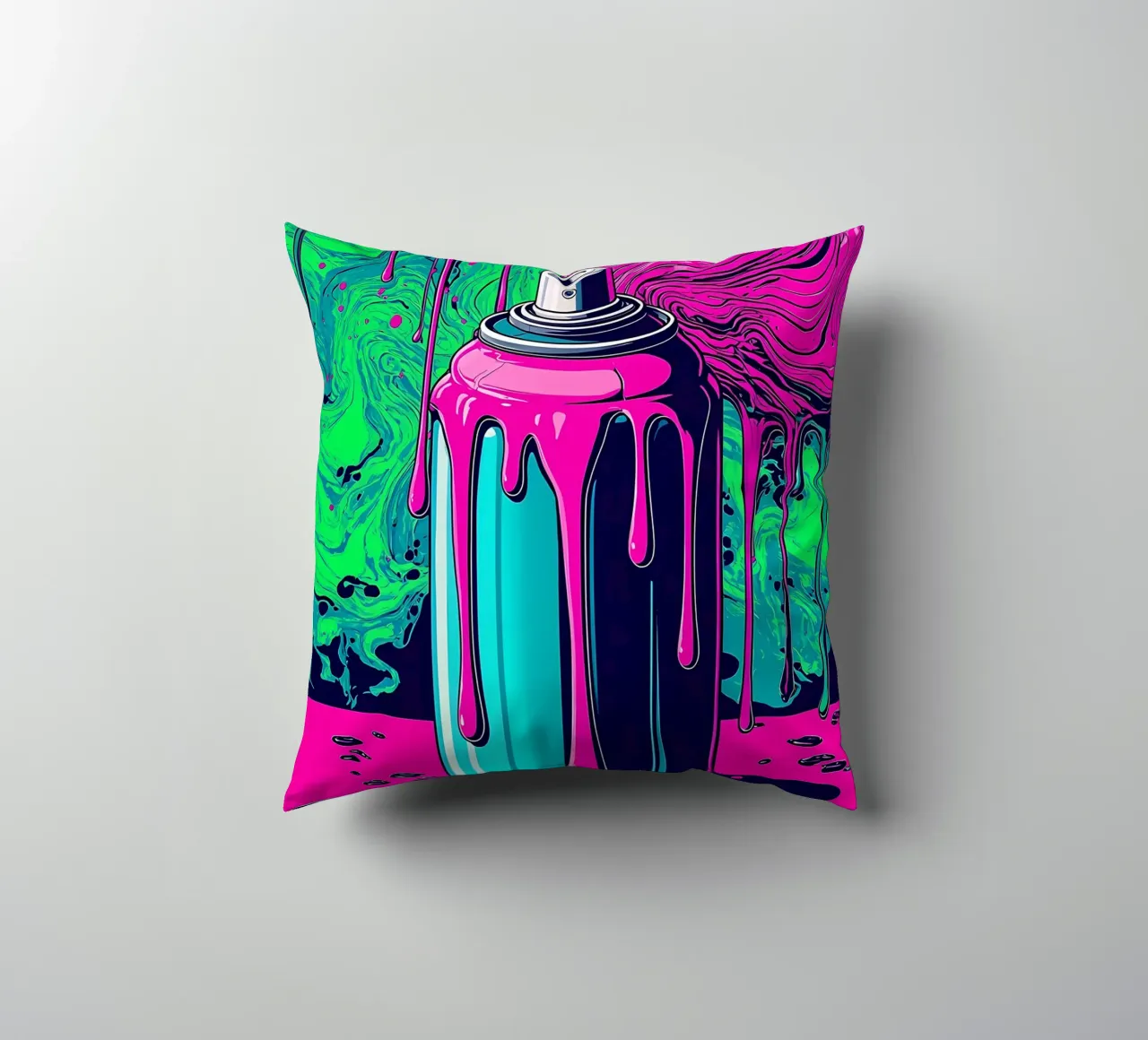 Sprühdose - Pop Art Kissen von ColorCrash Gallery