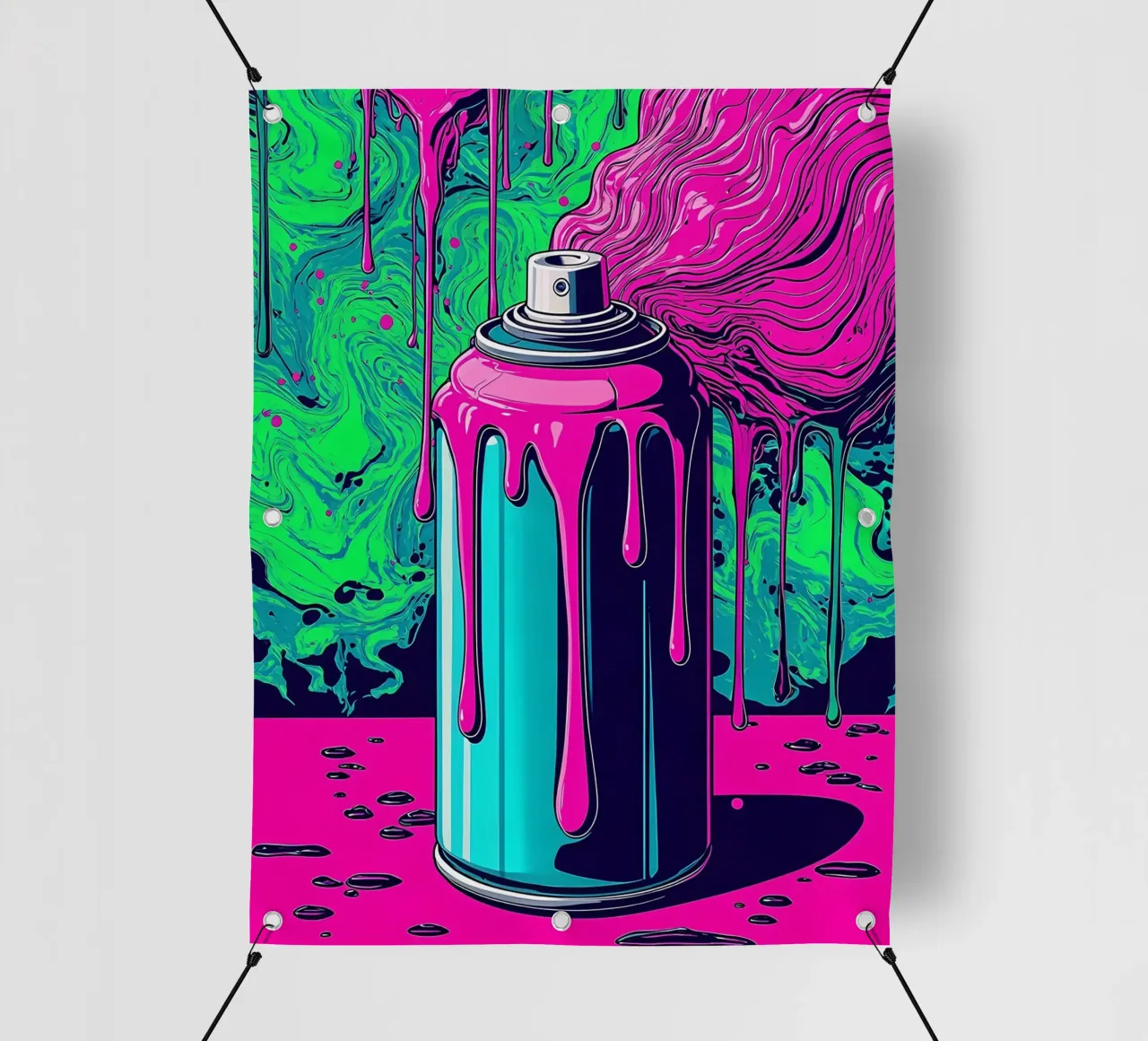 Bombe aérosol - Pop Art bâche pvc de ColorCrash Gallery
