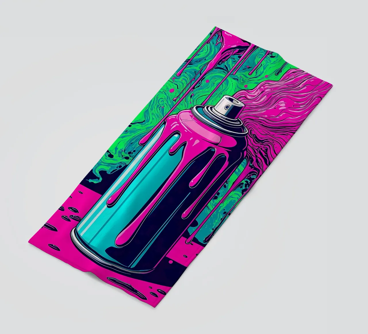 Spray Can - Pop Art beach towel by ColorCrash Gallery
