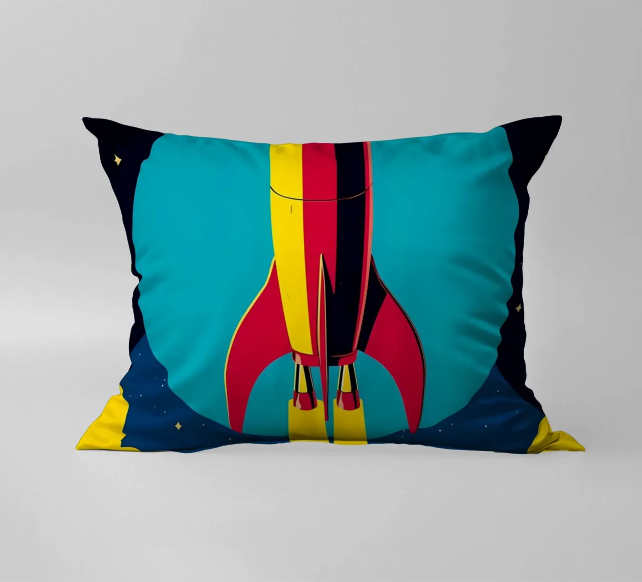 Razzo spaziale - Pop Art cuscino da ColorCrash Gallery