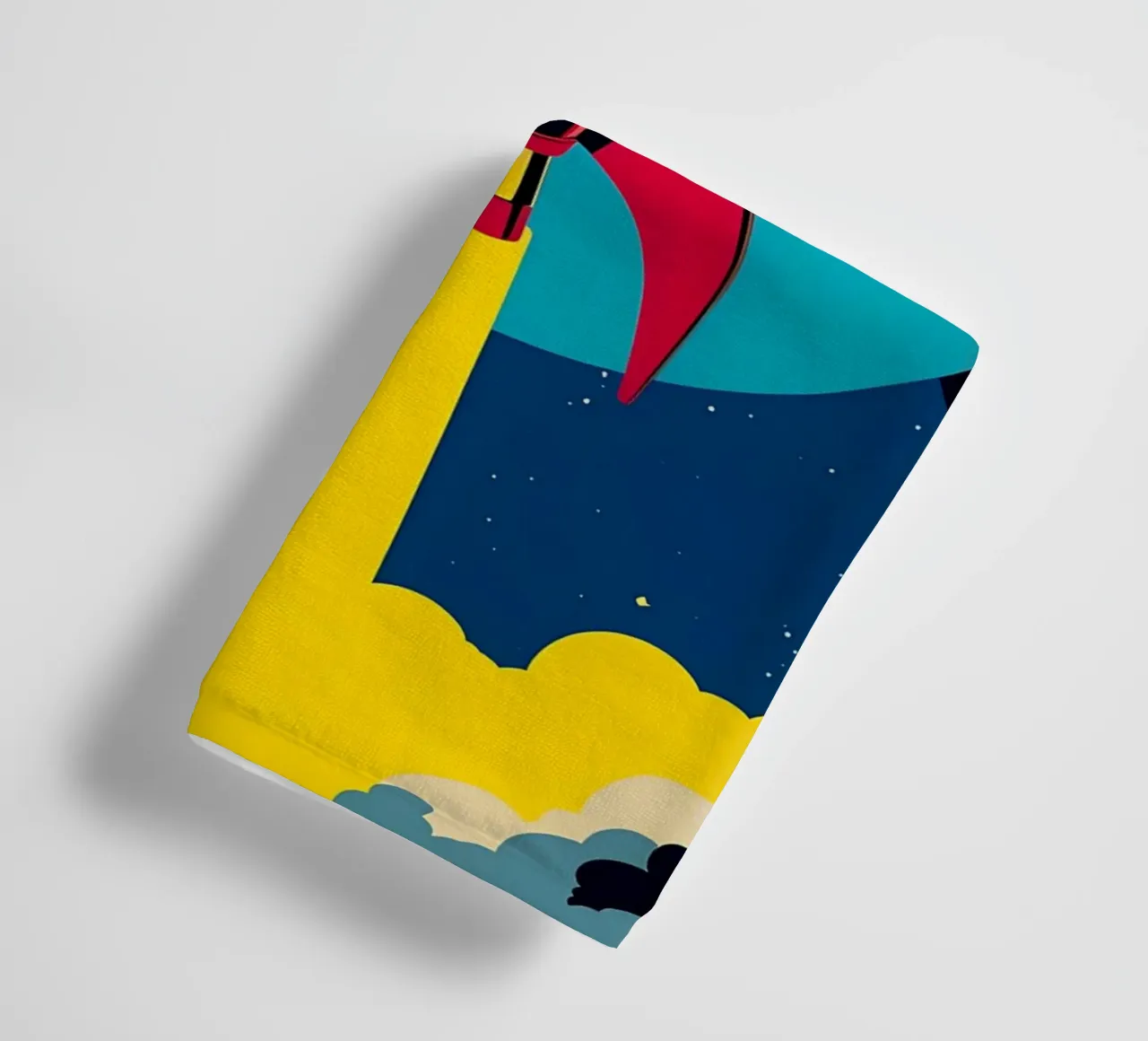 Razzo spaziale - Pop Art asciugamano da bagno da ColorCrash Gallery