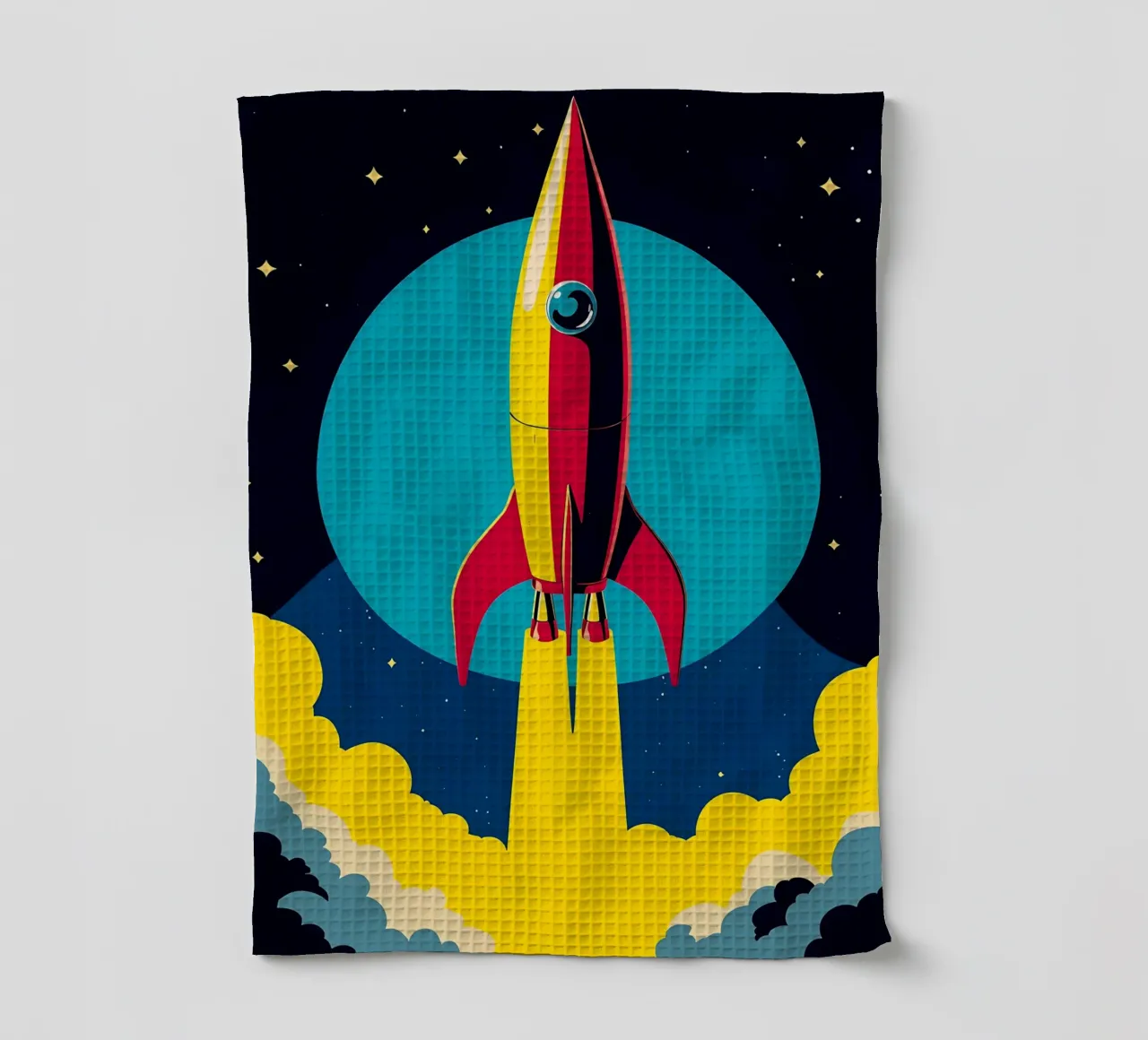 Razzo spaziale - Pop Art canovaccio da cucina da ColorCrash Gallery