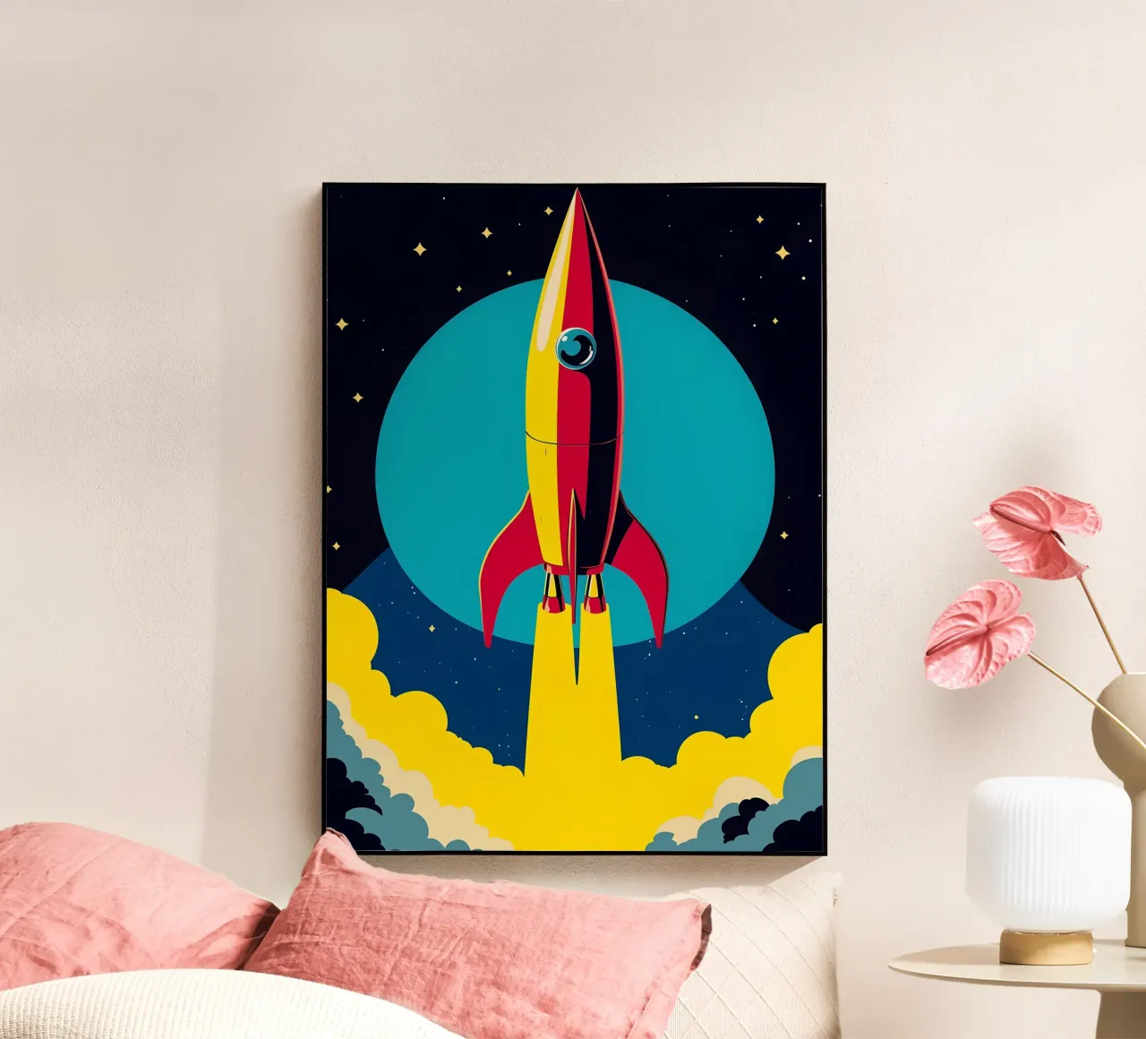 Cohete espacial - Pop Art metacrilato de ColorCrash Gallery