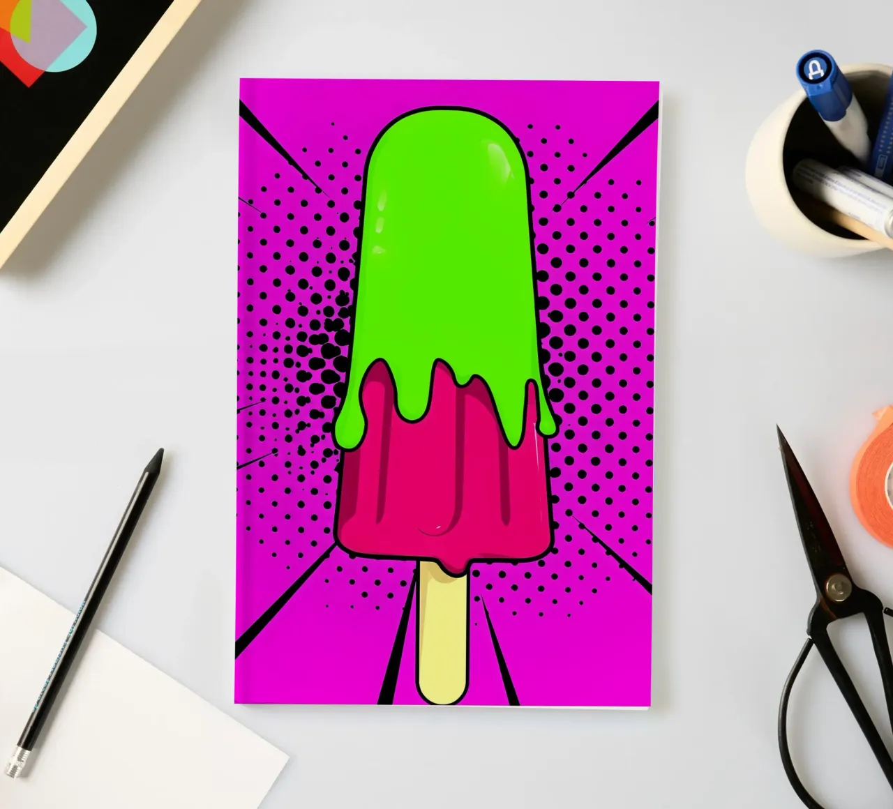 Popsicle - Pop Art notebook by ColorCrash Gallery