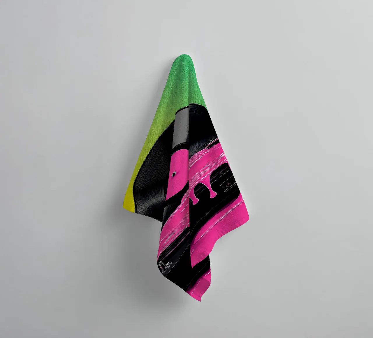 Lettore di dischi in vinile Pop Art asciugamano da bagno da ColorCrash Gallery
