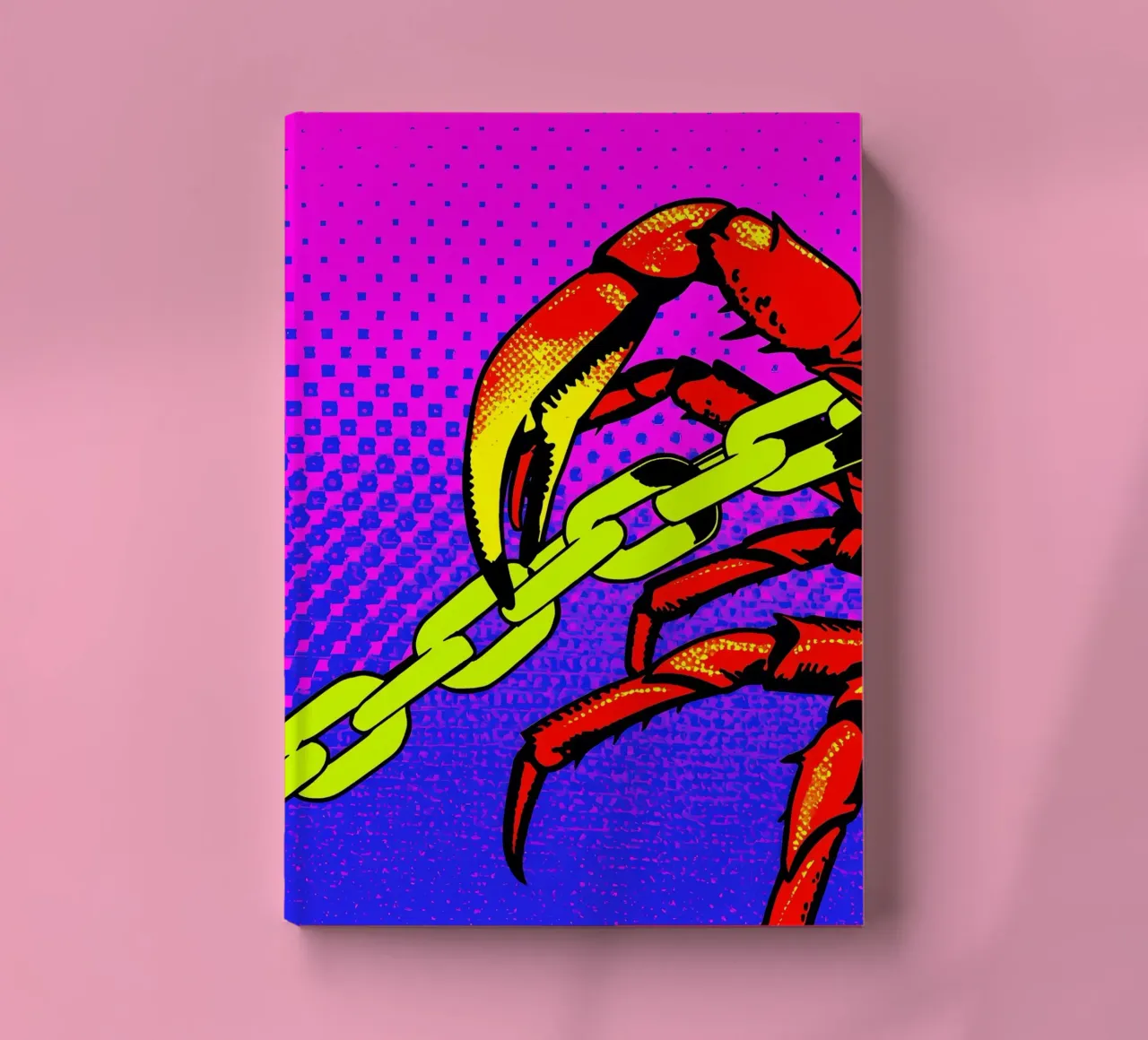 Crab Chained - Pop Art notebook by ColorCrash Gallery