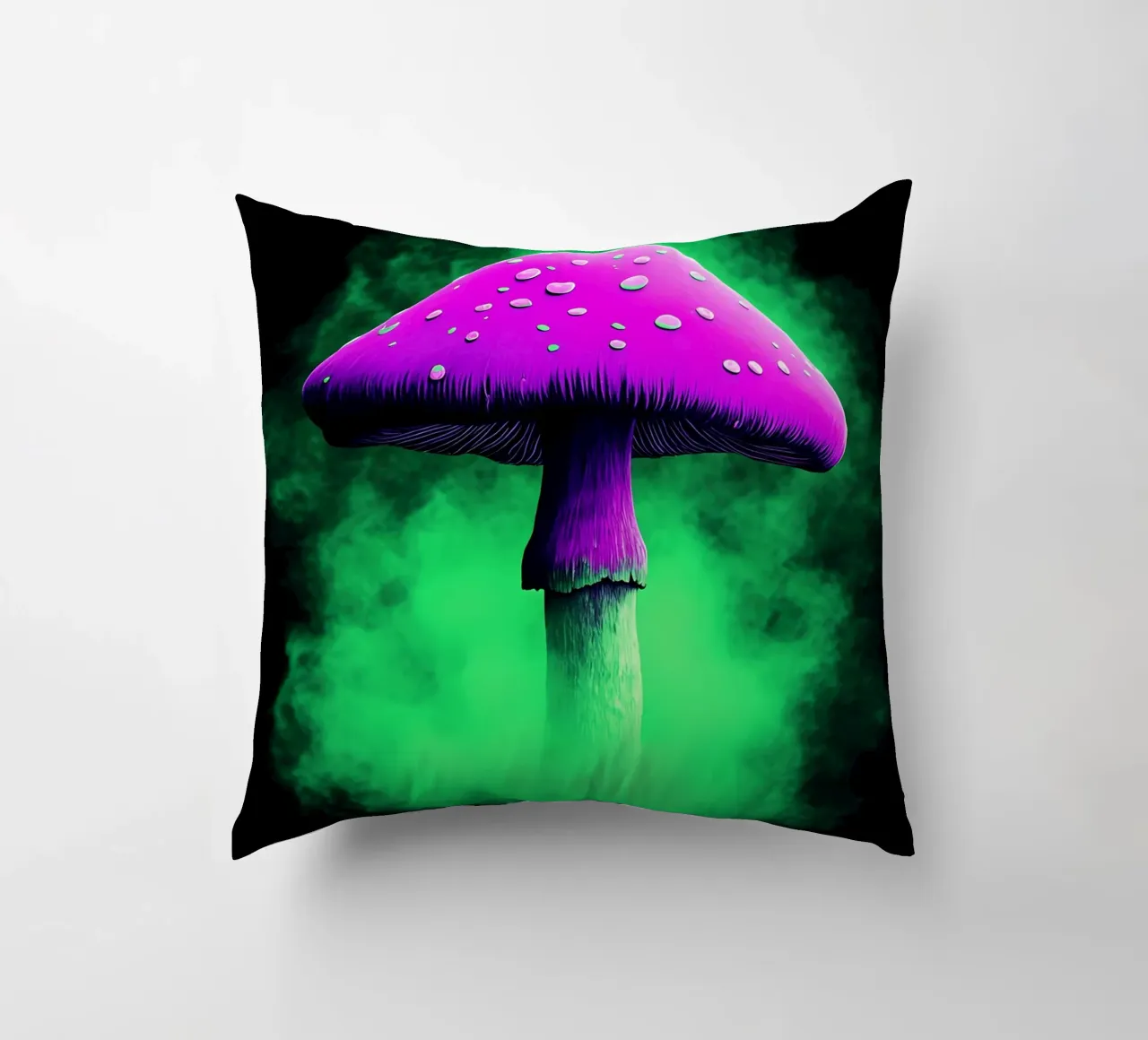 Mushroom - Pop Art decorative cushion by ColorCrash Gallery