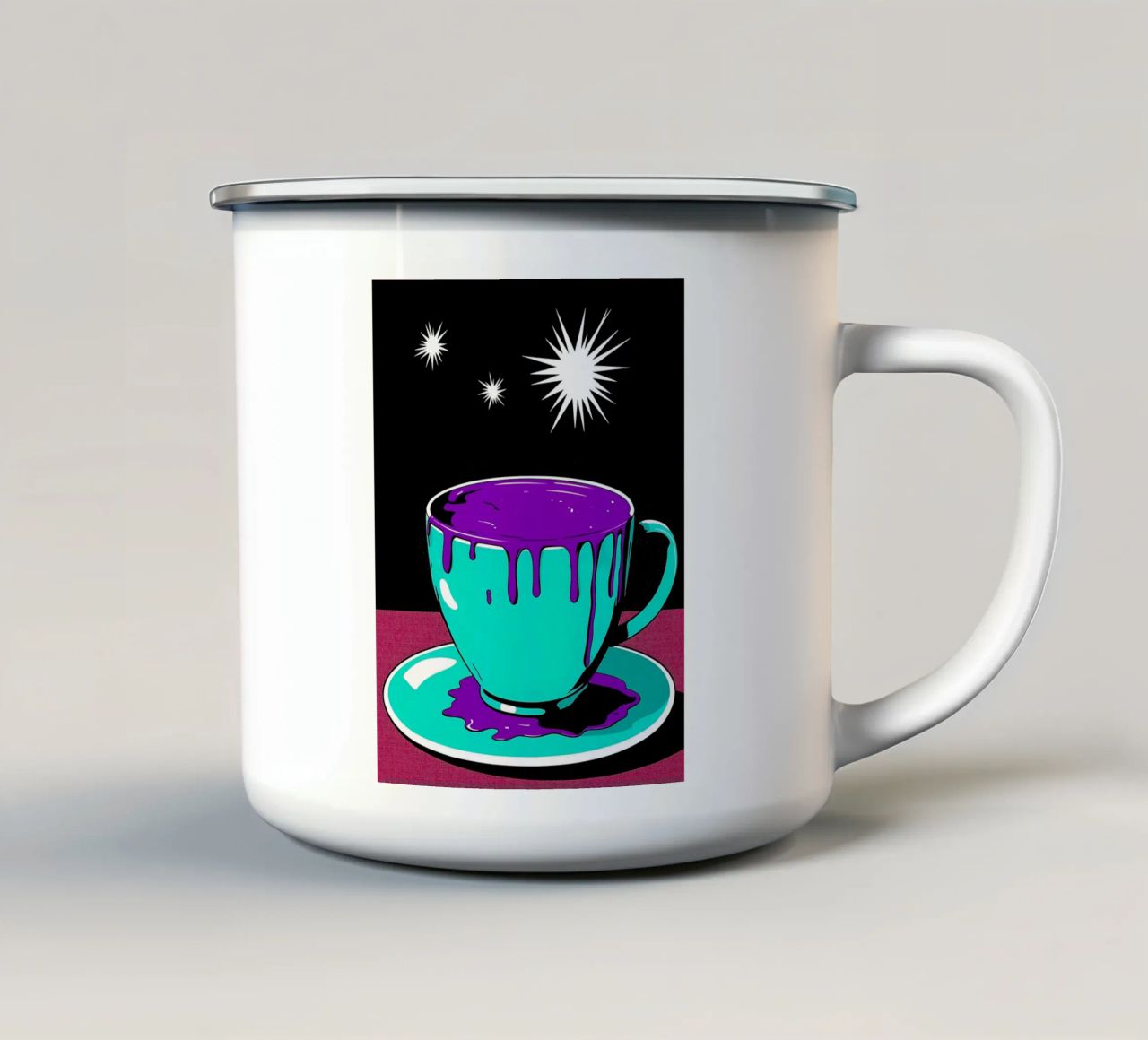 Tazza da caffè - Pop Art tazza in smalto da ColorCrash Gallery