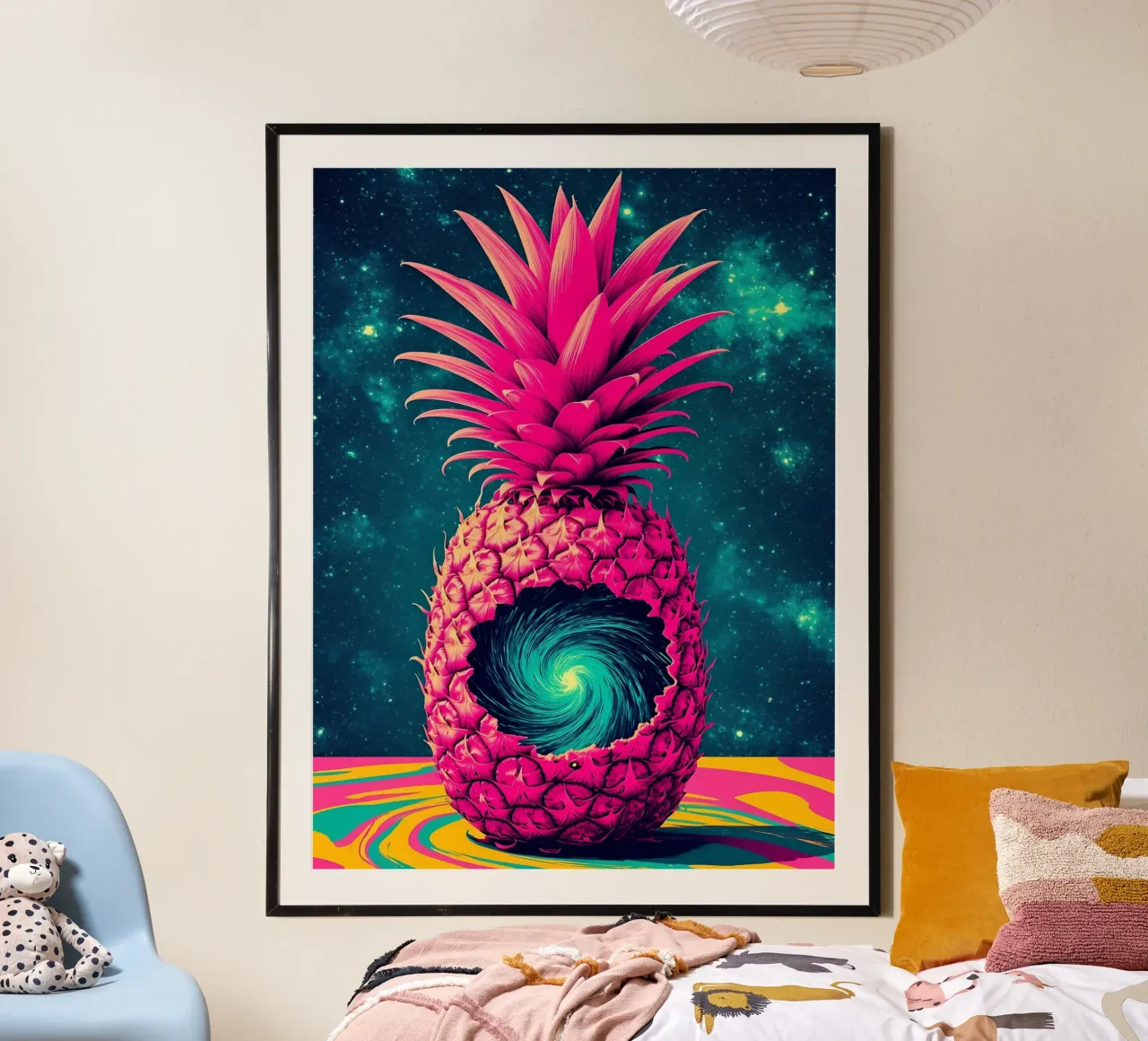 Vortice di ananas - Pop Art poster da ColorCrash Gallery