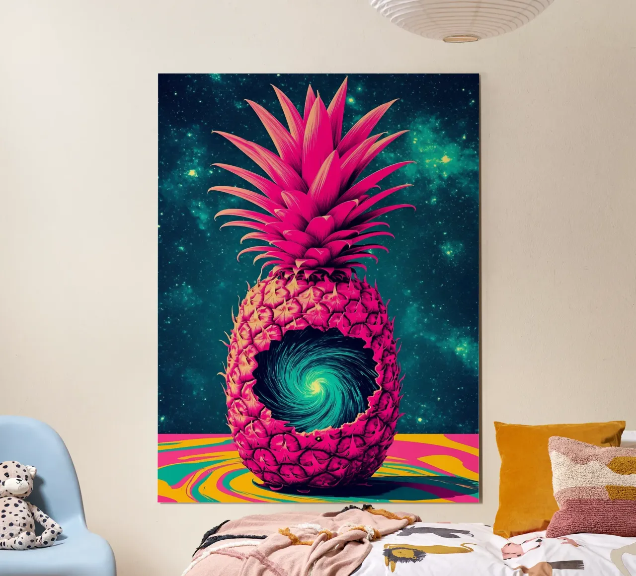 Vortice di ananas - Pop Art poster da ColorCrash Gallery
