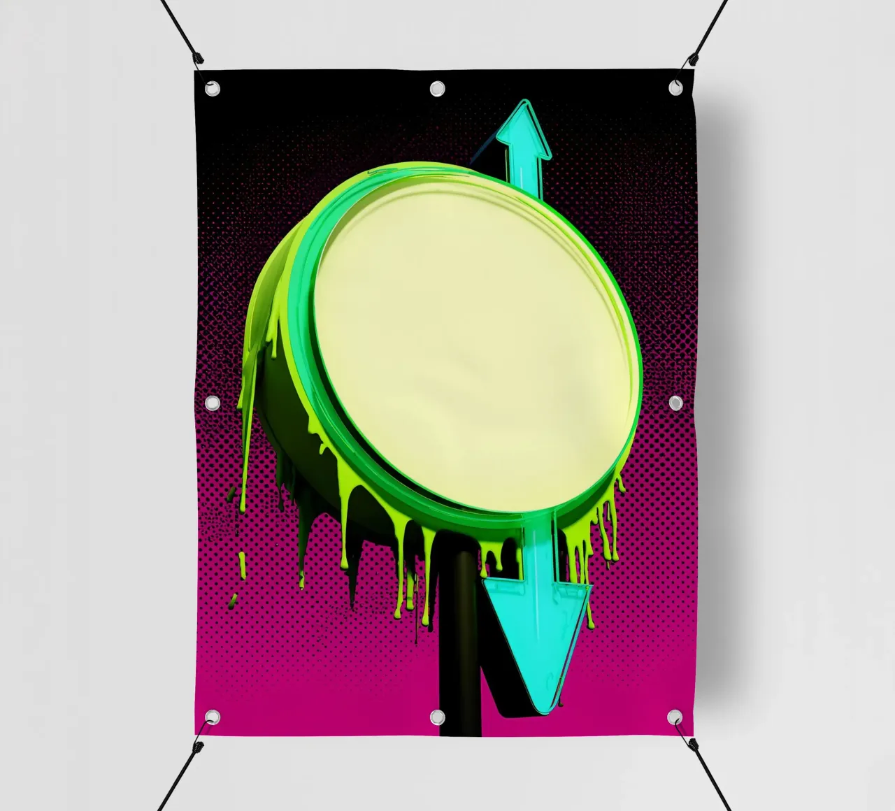 Segno su e giù - Pop Art telo in pvc da ColorCrash Gallery