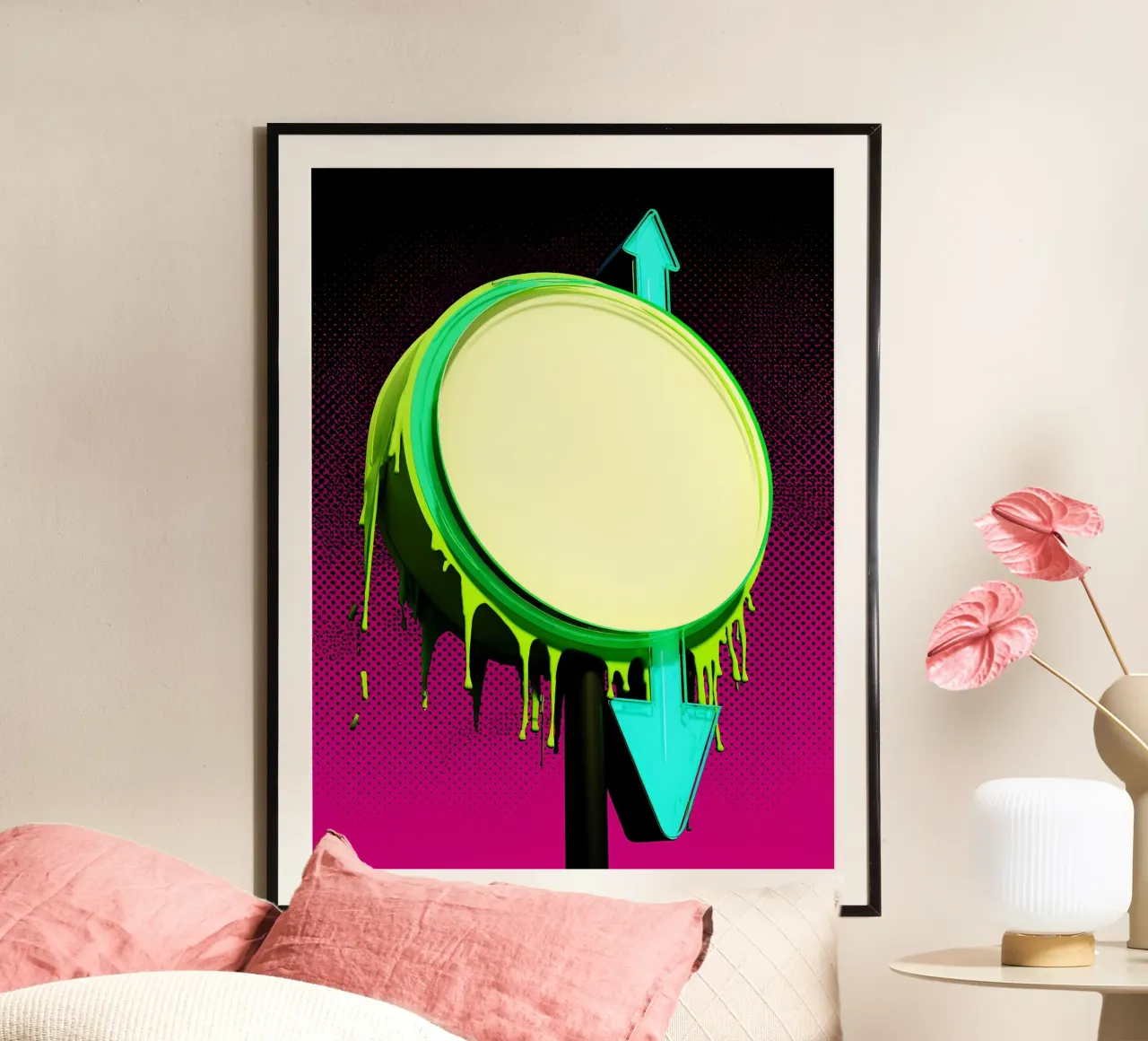 Segno su e giù - Pop Art poster da ColorCrash Gallery