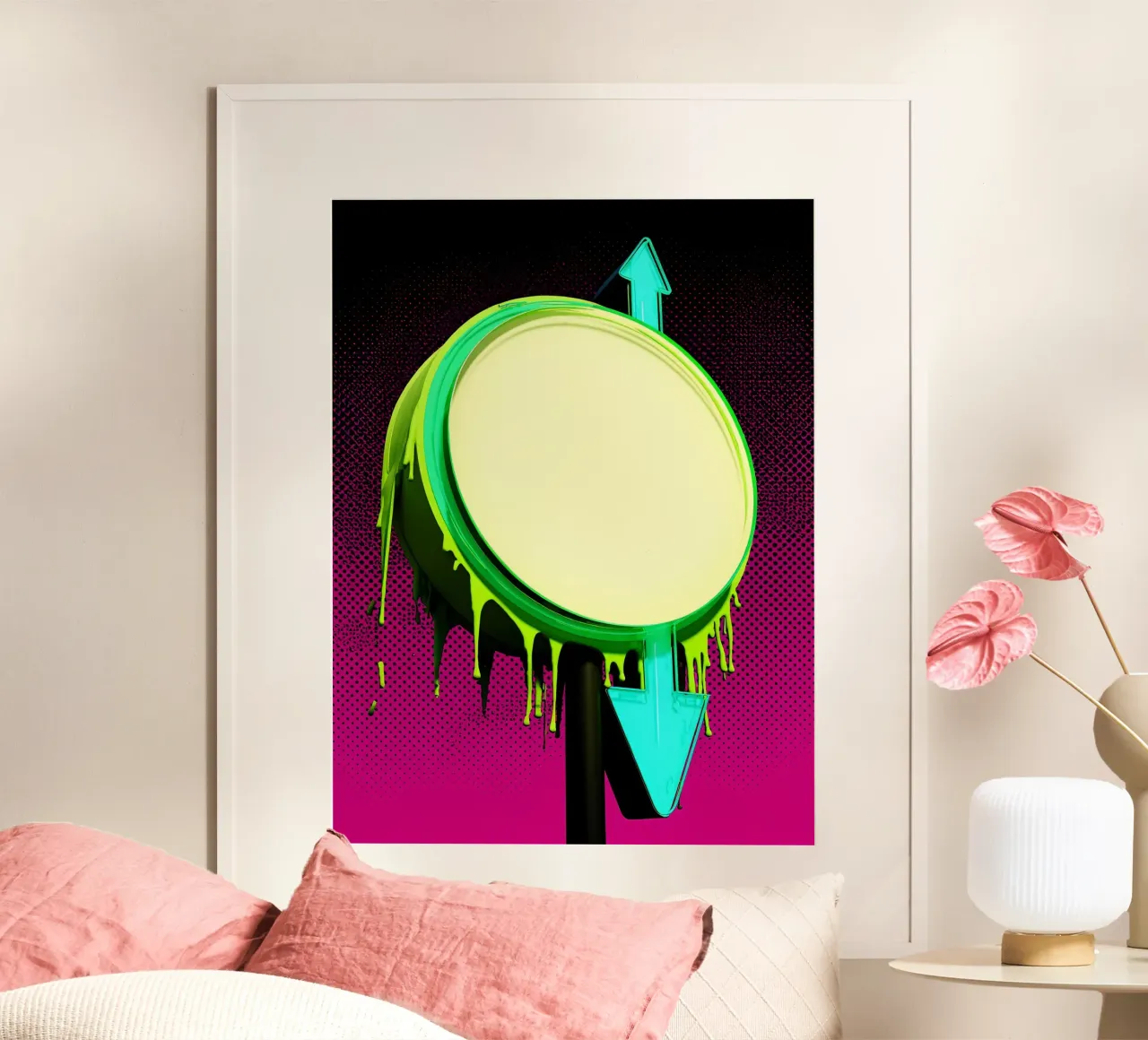 Segno su e giù - Pop Art poster da ColorCrash Gallery