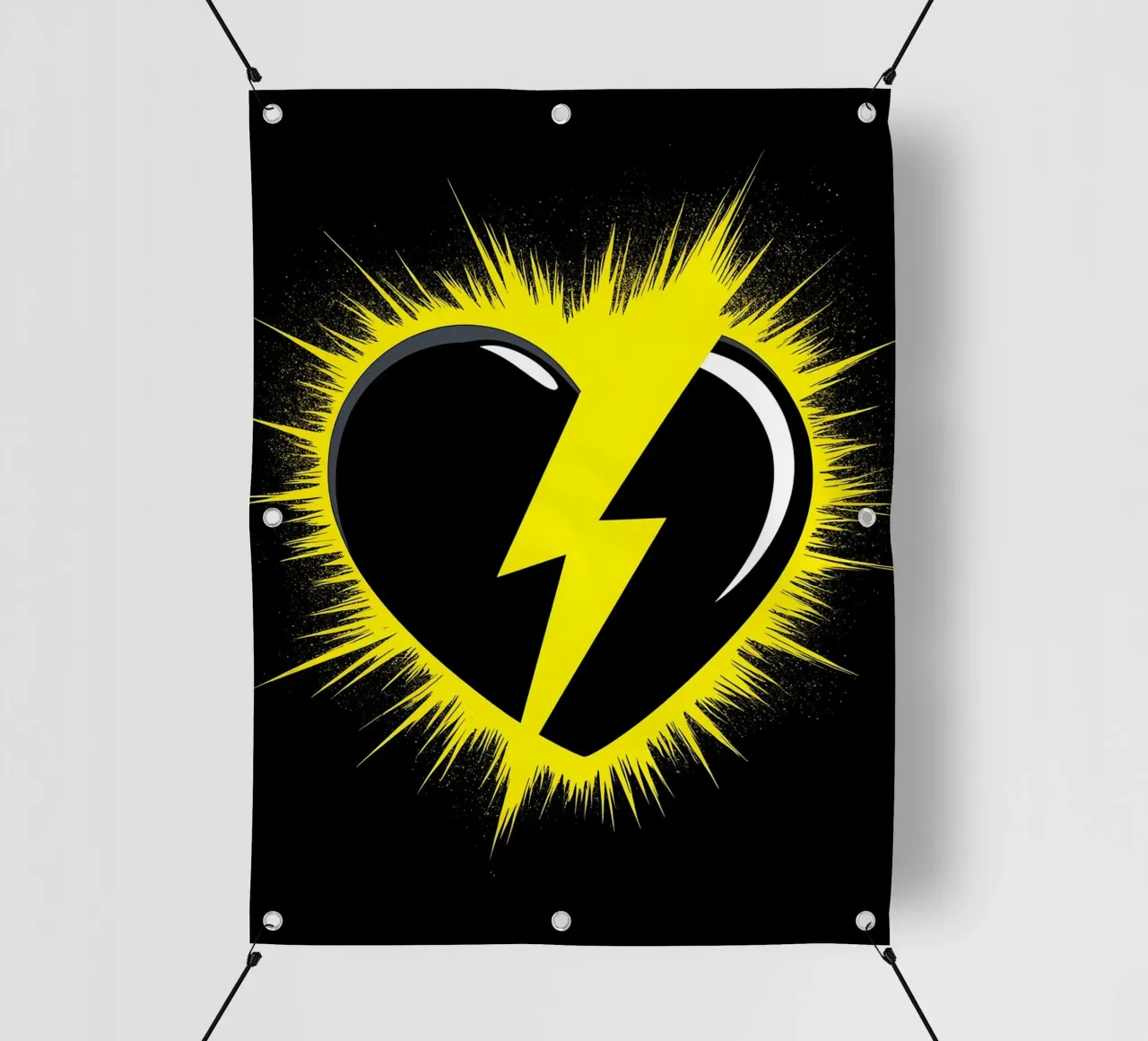 Cuore di fulmine - Pop Art telo in pvc da ColorCrash Gallery