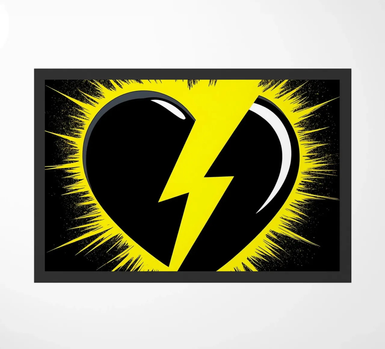 Cuore di fulmine - Pop Art zerbino da ColorCrash Gallery
